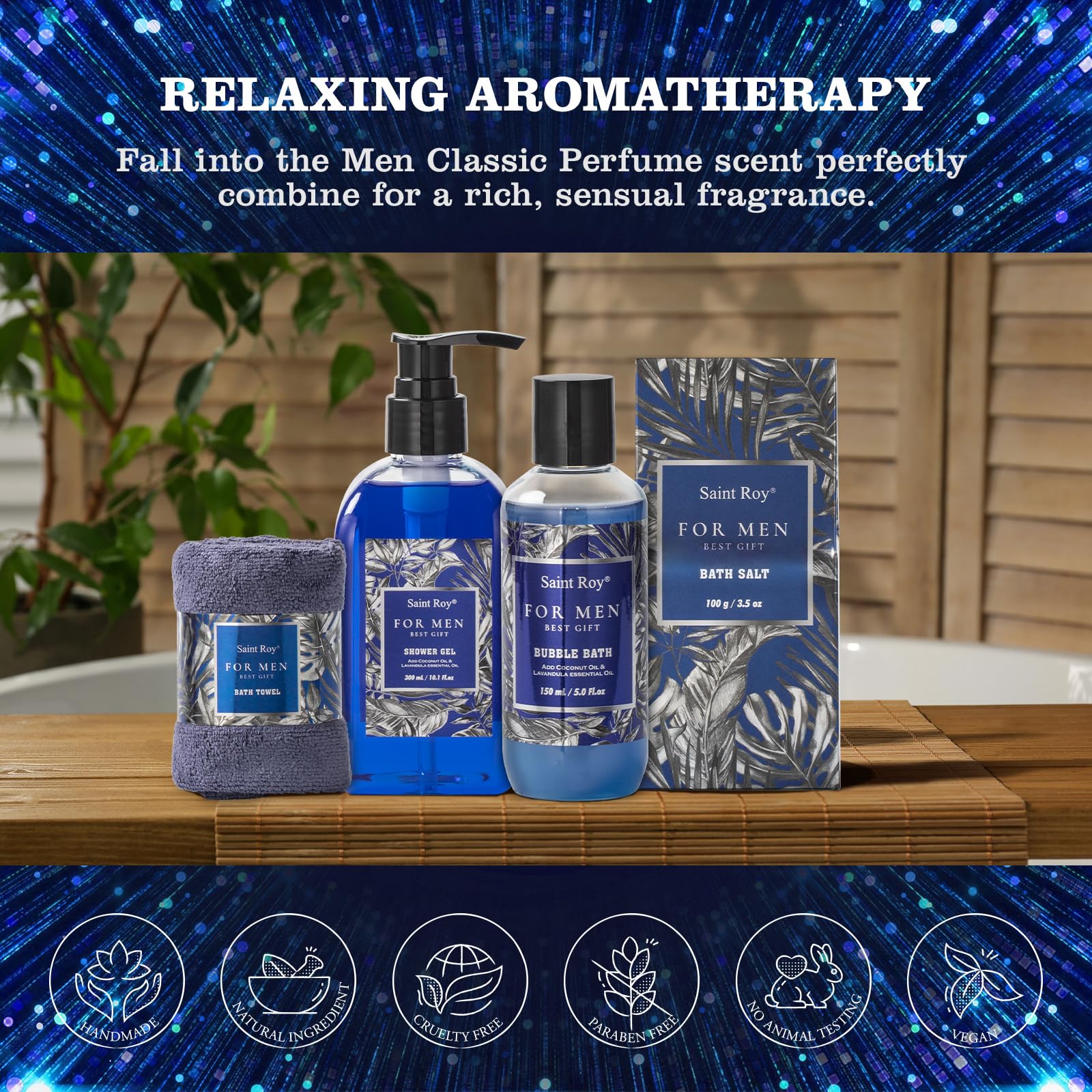 Birthday Gifts Spa Kit For Men Classic Perfume Scented Bath Gift Set And Shower Gift Basket For Men Personal Self Care Shaving K