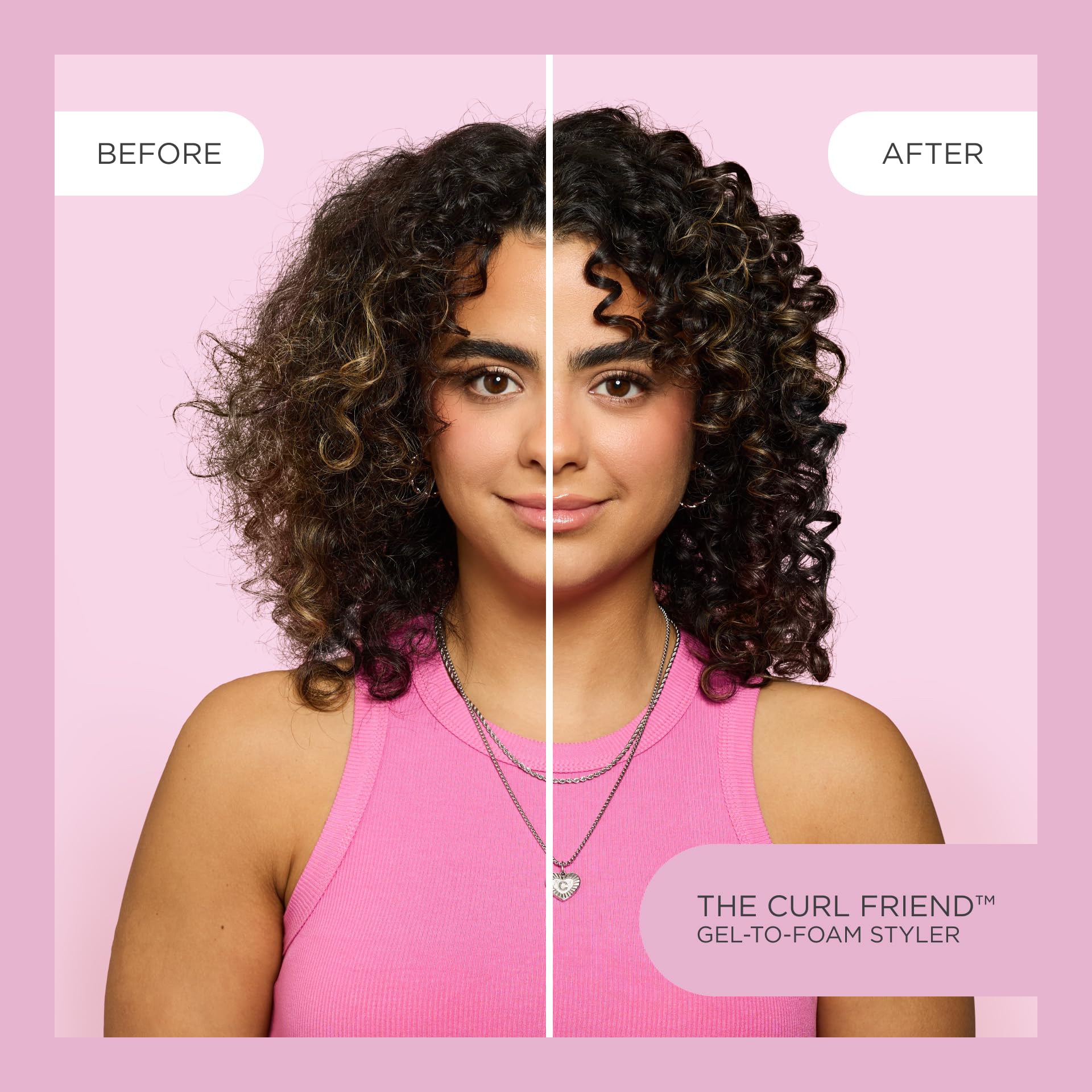 Cake Beauty Gel-to-Foam Styler, The Curl Friend - Volumizing & High Hold Gel to Foam - Flake Free Frizz Control - Infused with C