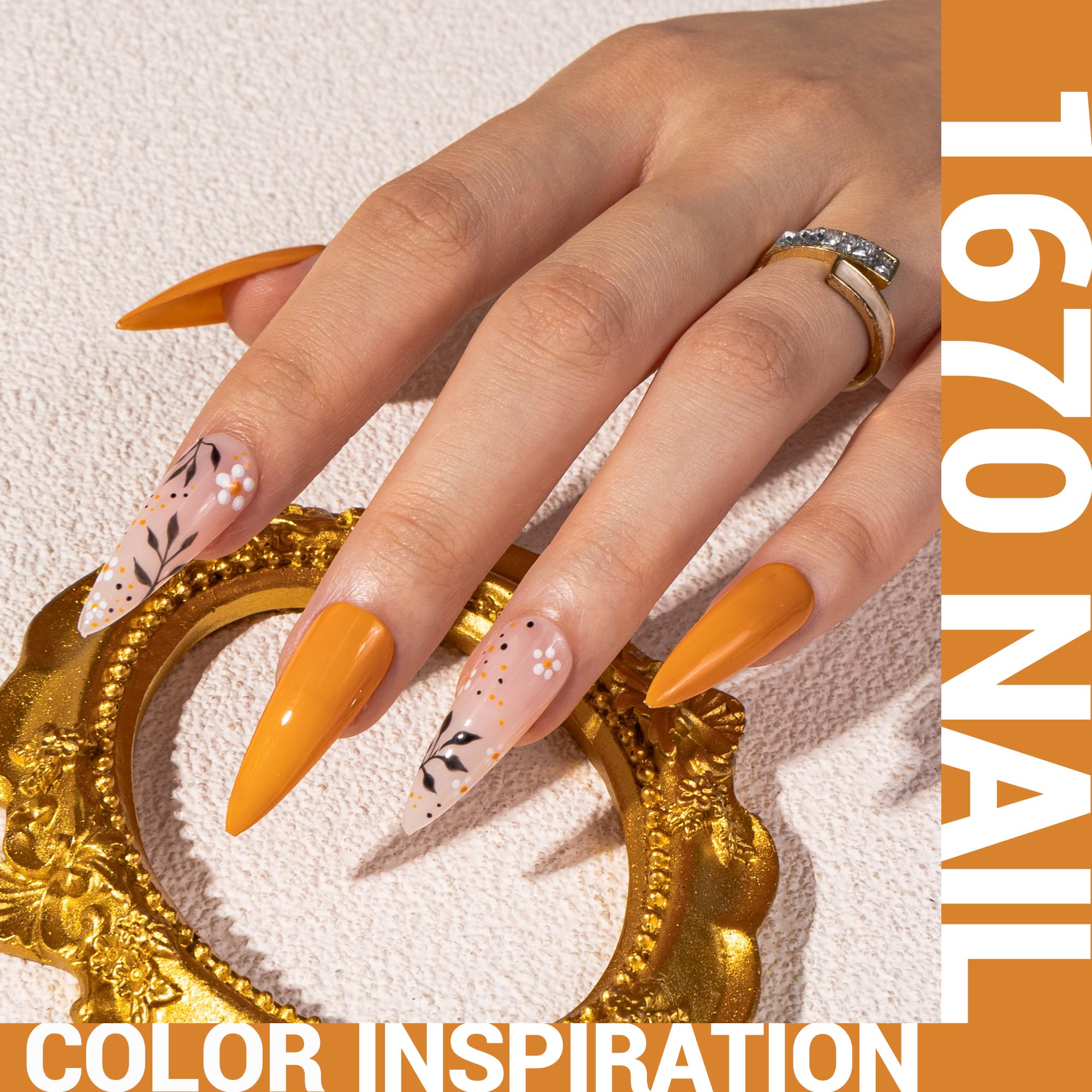 Melodysusie Thick Yellow Gel Nail Polish,0.5Fl Oz Fall Pumpkin Color Soak Off Uv Led Fall Gel Polish Halloween Christmas Gift Fo