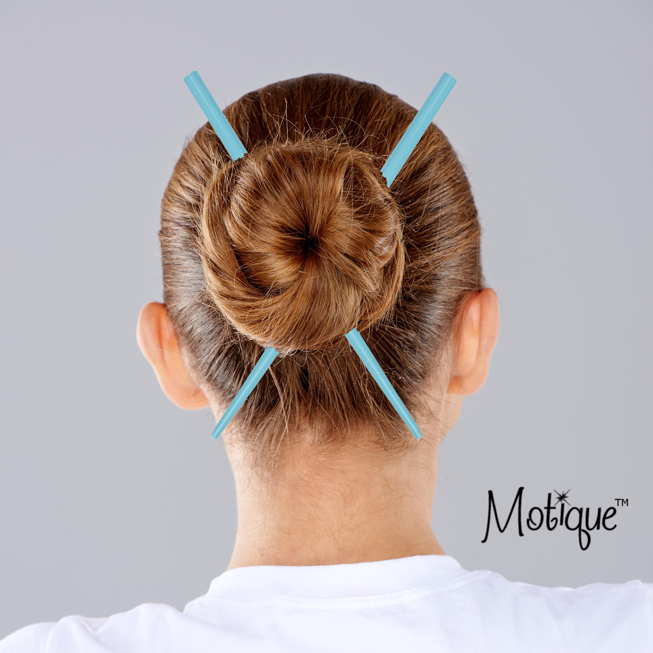 2 Sets Of Wooden Hair Sticks Chopsticks - Pink Blue