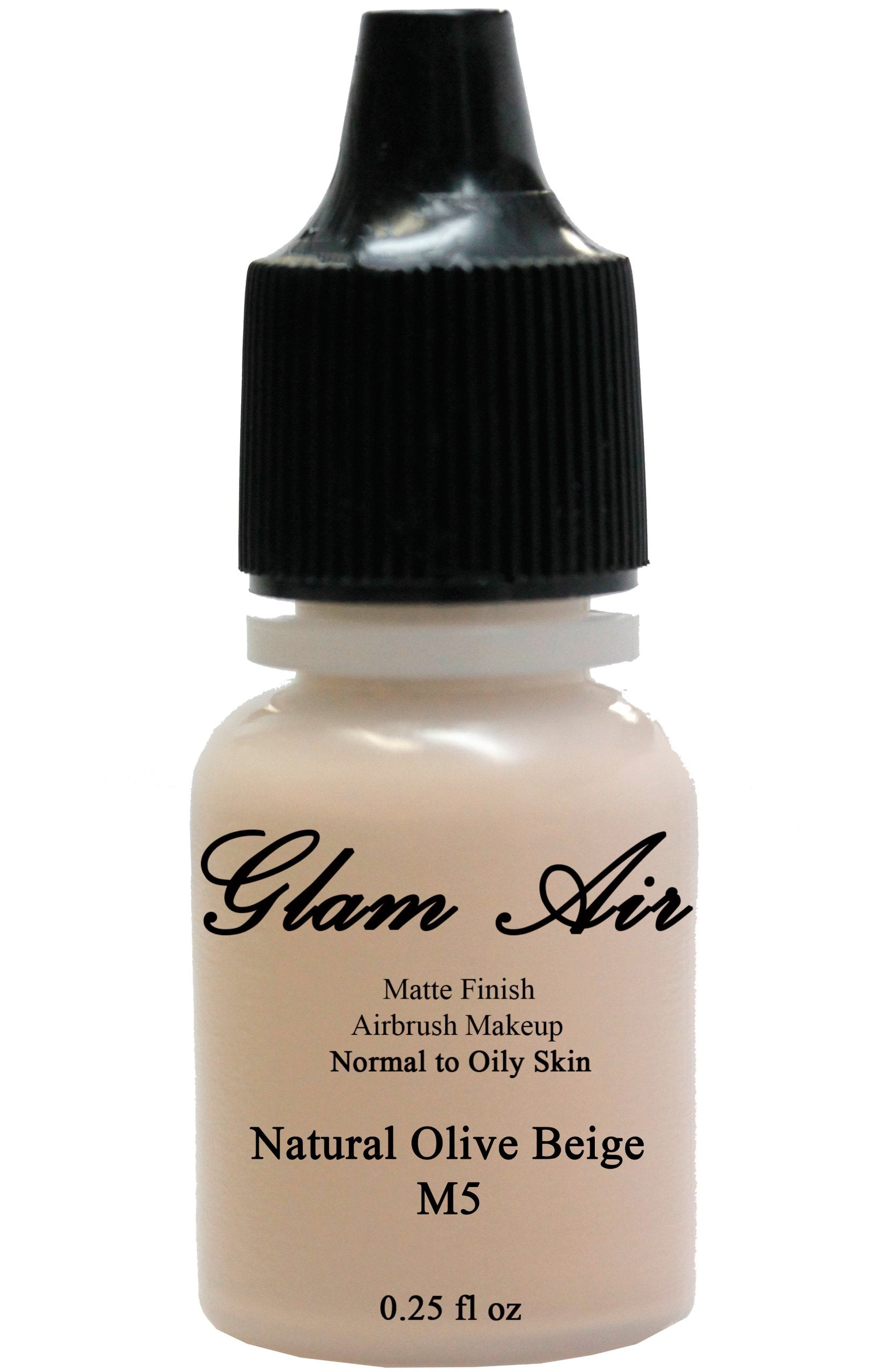Glam Air Airbrush Makeup Foundation Water Based Matte M5 Natural Olive Beige (Ideal for Normal to Oily Skin) 0.25oz by Glamair