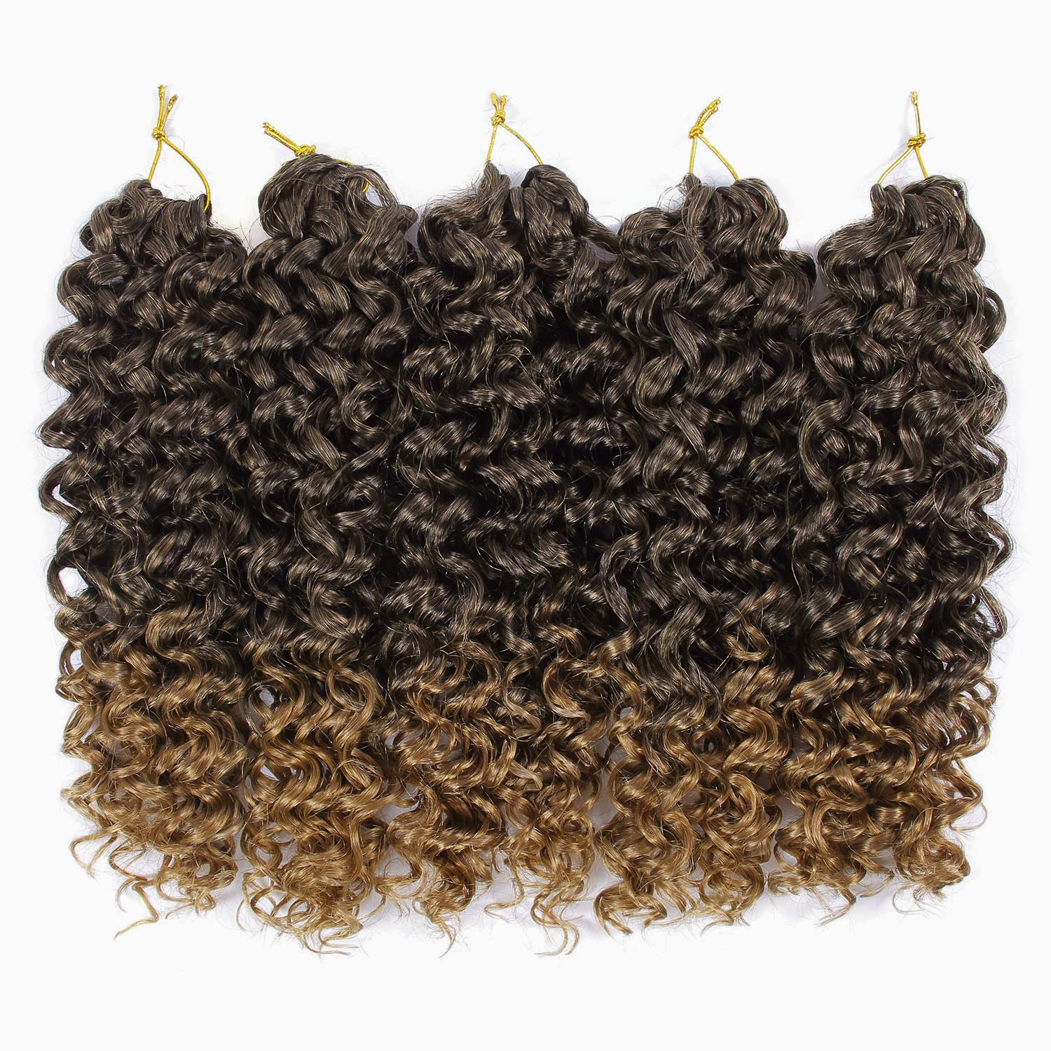 Gogo Curl Crochet Hair Water Wave Crochet Hair Synthetic Bohemian Crochet Braid, Ombre Blonde Deep Wave Braiding Hair Extensions