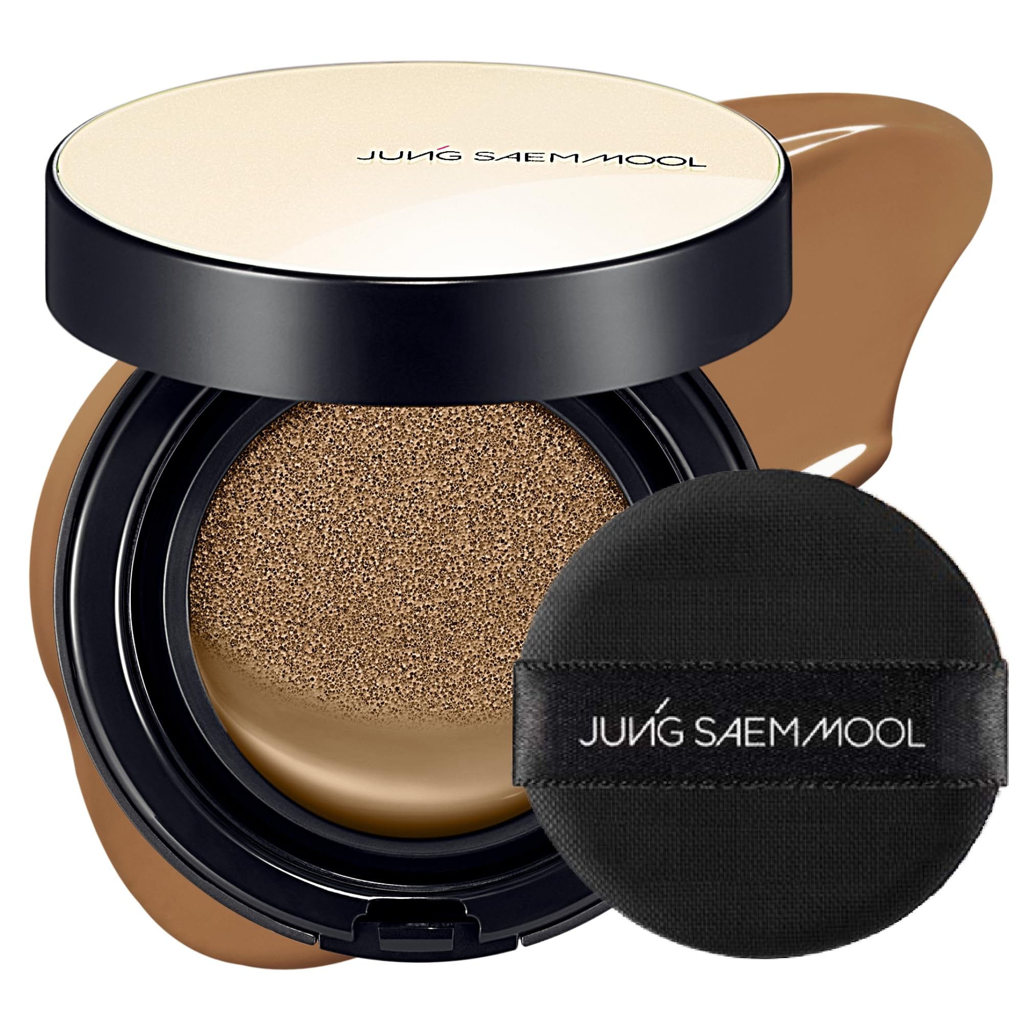 JUNG SAEM MOOL Essential Skin Nuder Cushion 34W Hazelnut 0.49 Fl Oz, No Refill, Natural Radiant Finish Cushion Foundation with B