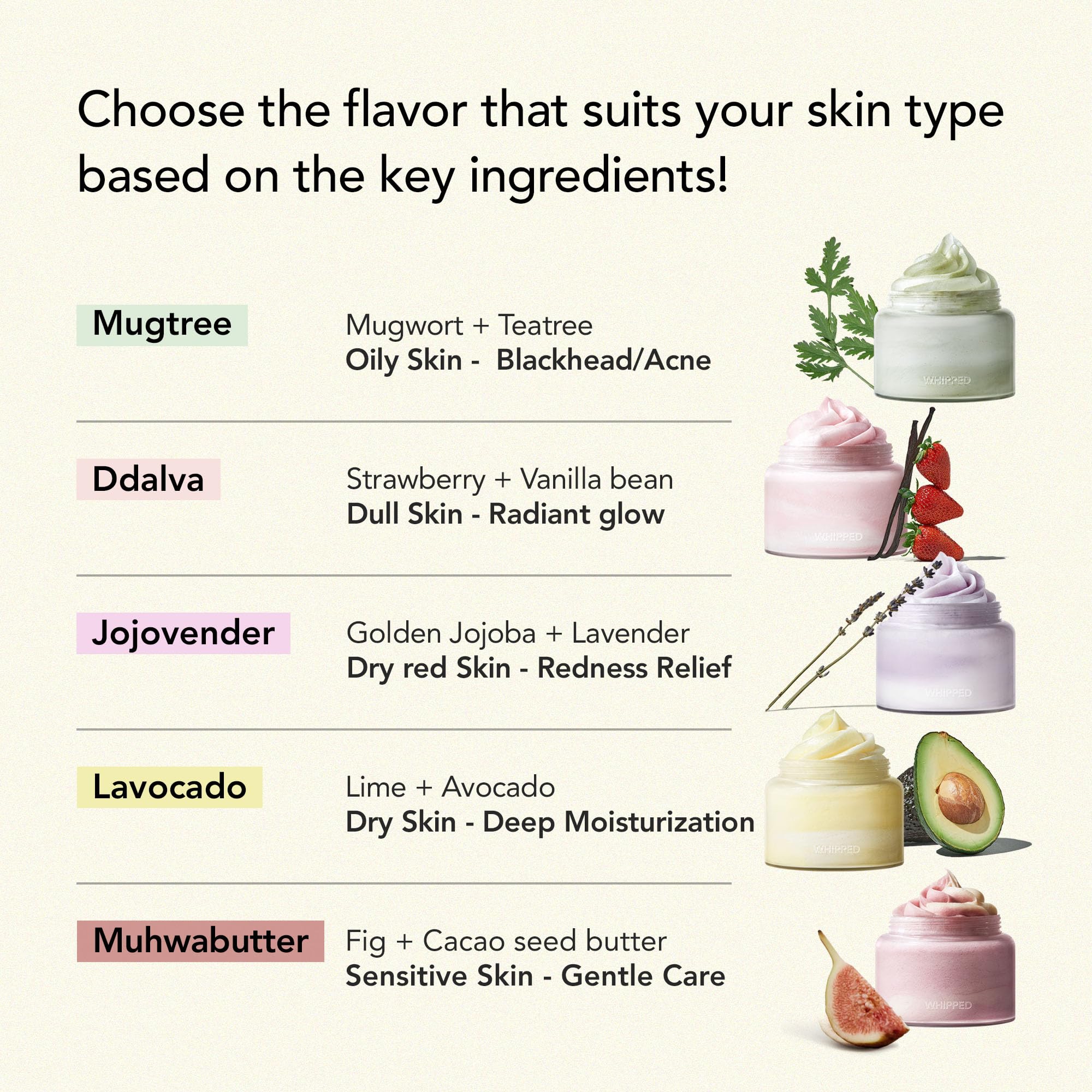 Whipped Cream Vegan Cleanser Ddalva - Strawberry + Vanilla Bean | For Dull Skin, Moisturizing Face Cleanser, Radiant Glow, Niaci