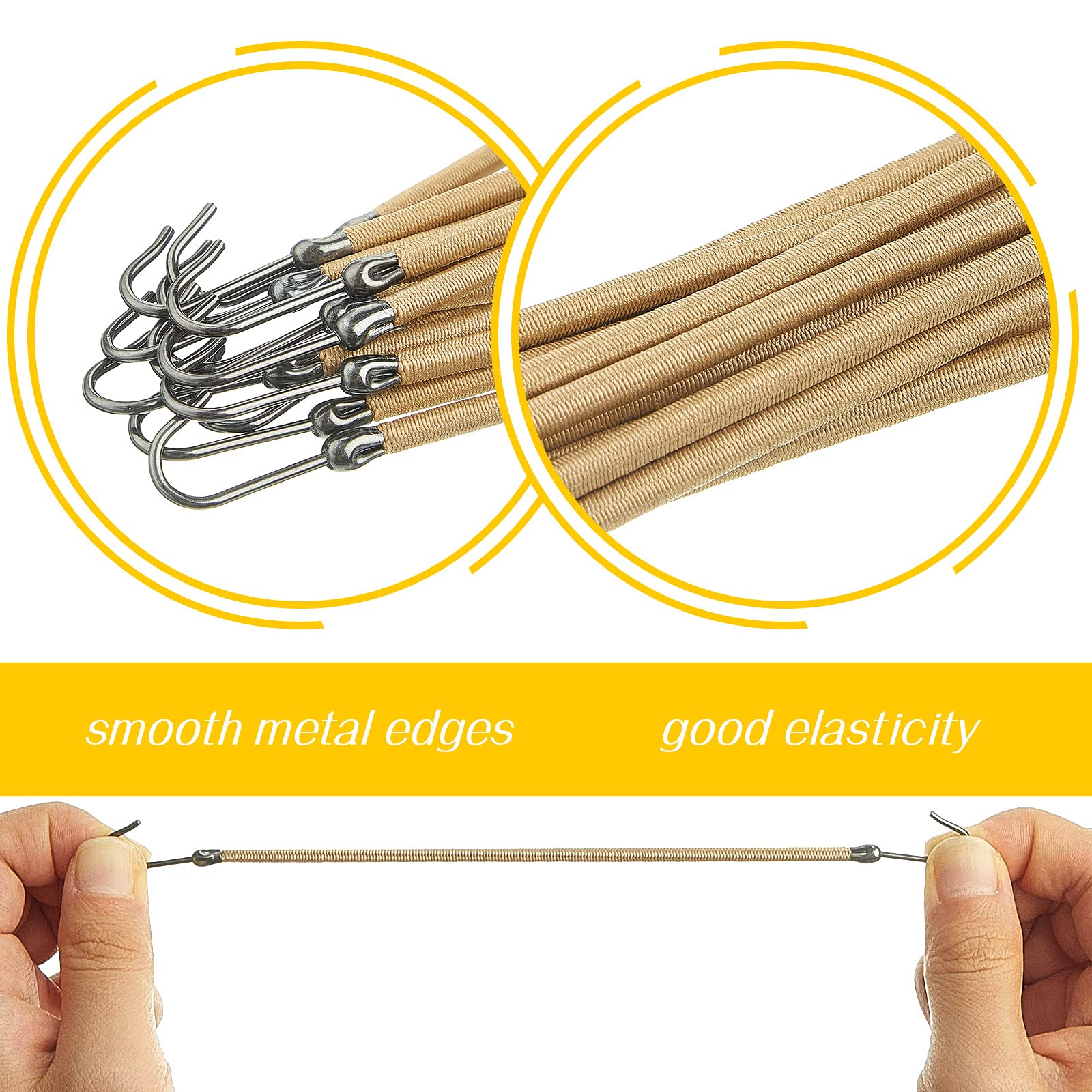 Hotop 15 Pieces Elastic Hook Hair Tie Styling Ponytail Holder Hooks Hair Cord For Curly Hair Long Hair (Blonde)