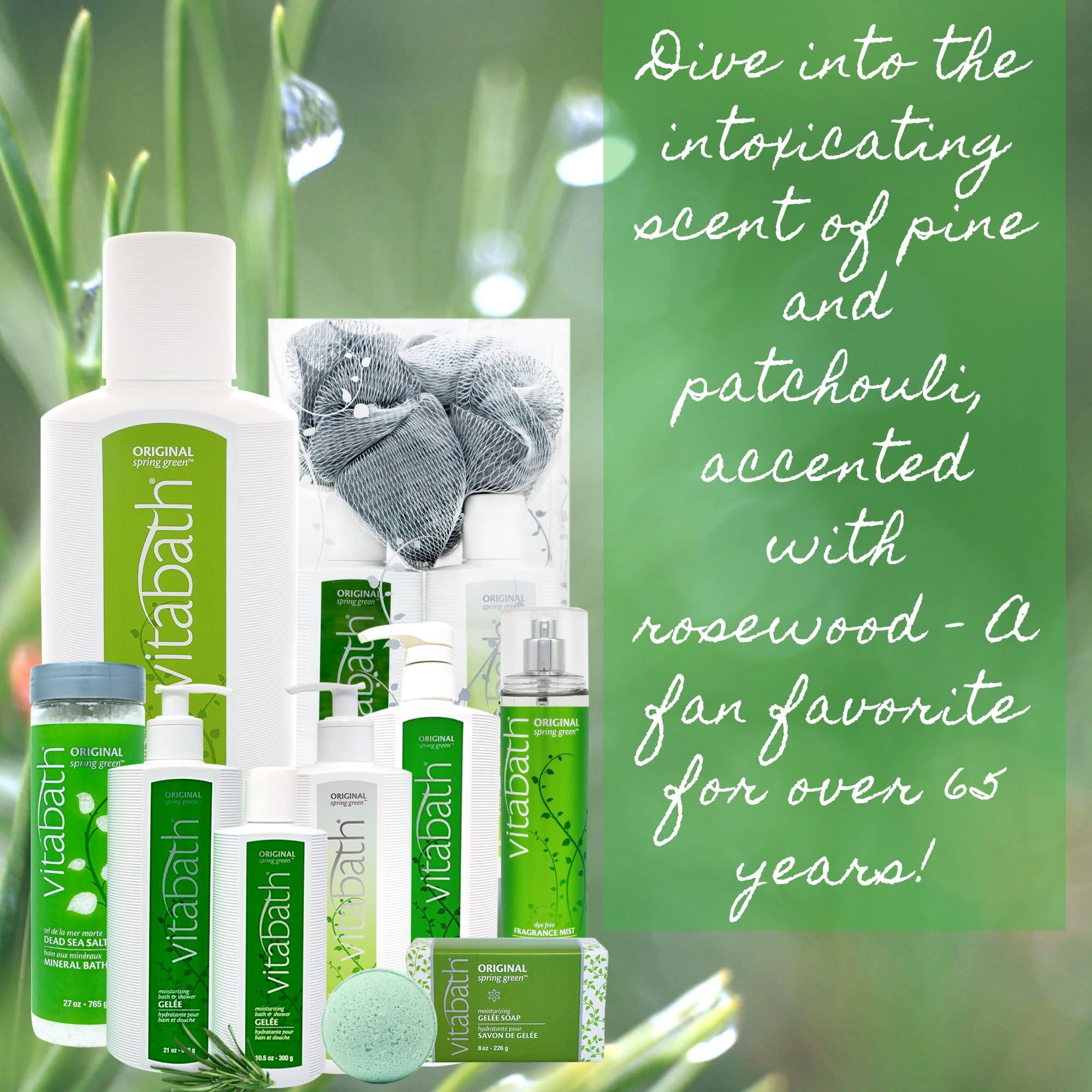 Vitabath Original Spring Green Moisturizing Body Lotion Replenishing Botanicals, Aloe & Shea Butter Deeply Hydrate Dry Skin Revi