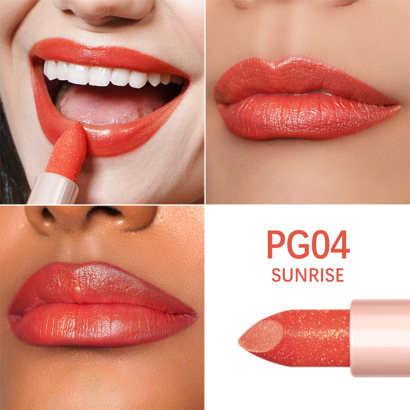 Oulac Moisturizing Coral Lipstick for Women Tinted Lip Balm Infused with Sodium Hyaluronate Acid, Lightweight Lip Makeup, Vegan