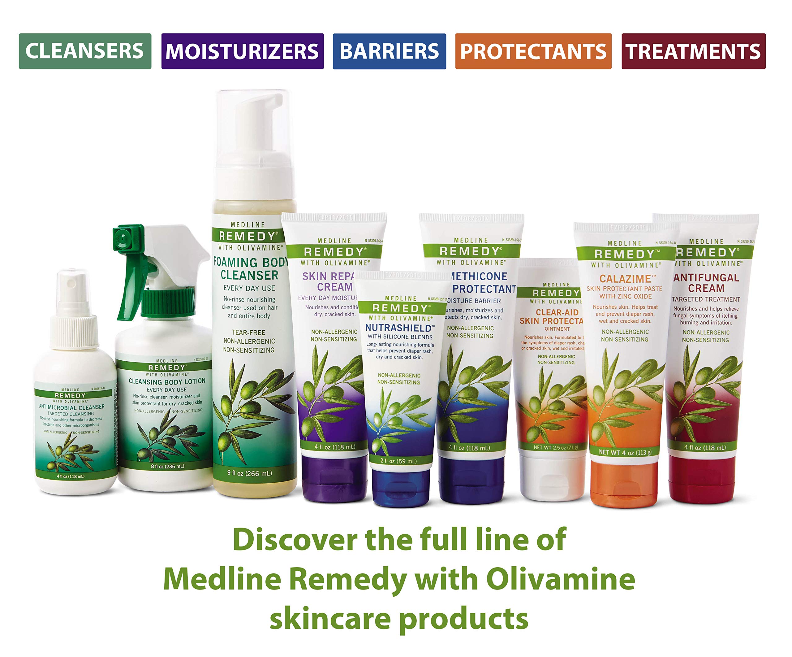 Medline Remedy Unscented Olivamine Skin Repair Cream, 32 Fl Oz, White, Lotion, Model MSC094820UNSH
