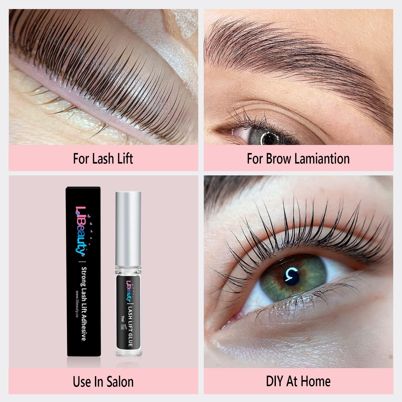 Libeauty Lash Lift Glue 2 Pcs Eyelash Lifting Adhesive Stron Sticky Eyelash Glue For Lash Perm Or False Eyelashes And Dissolves