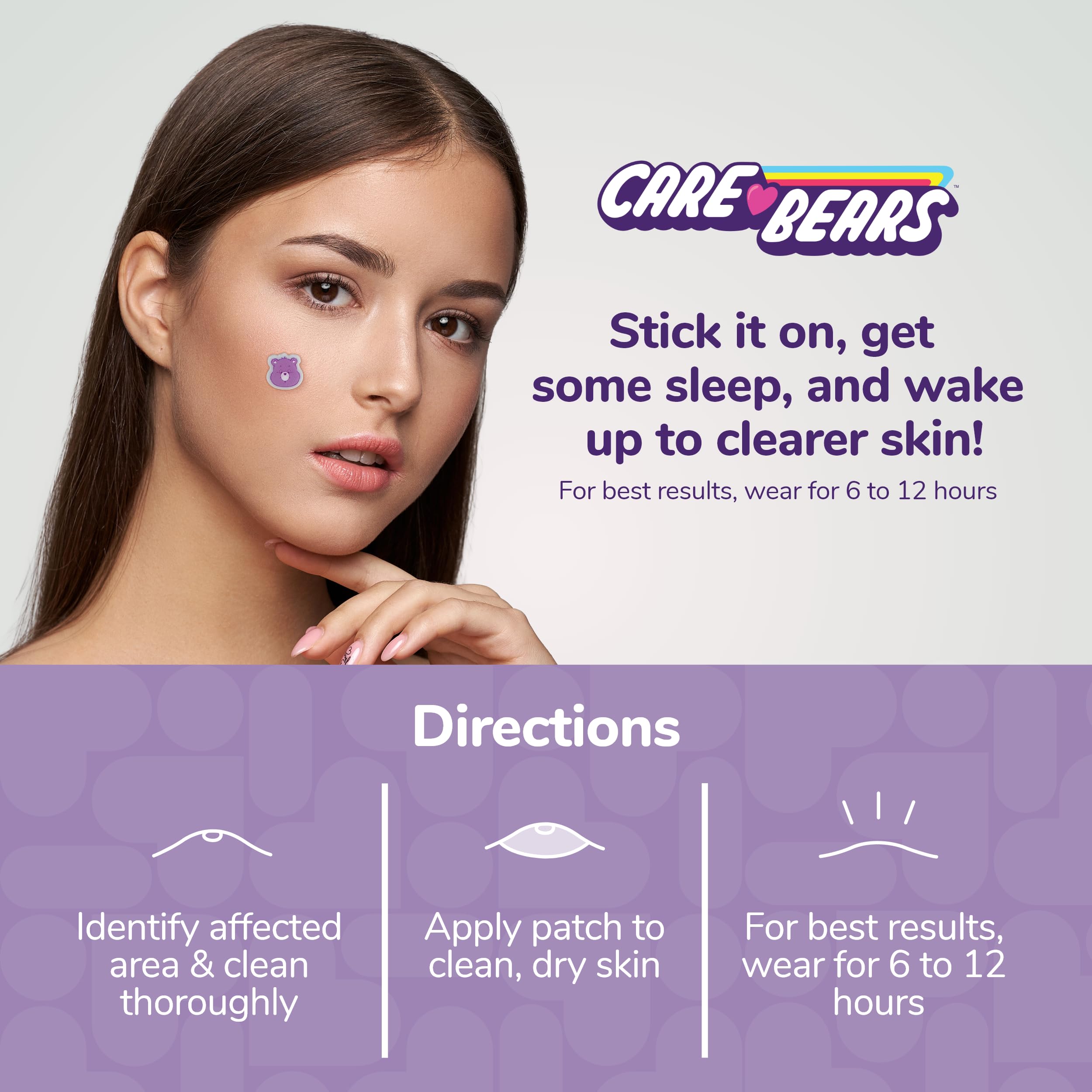 Bioswiss Pimple Patches, Care Bears Printed Acne Patch For Zits And Blemishes, Hydrocolloid Spot Stickers For Face And Skin, 72