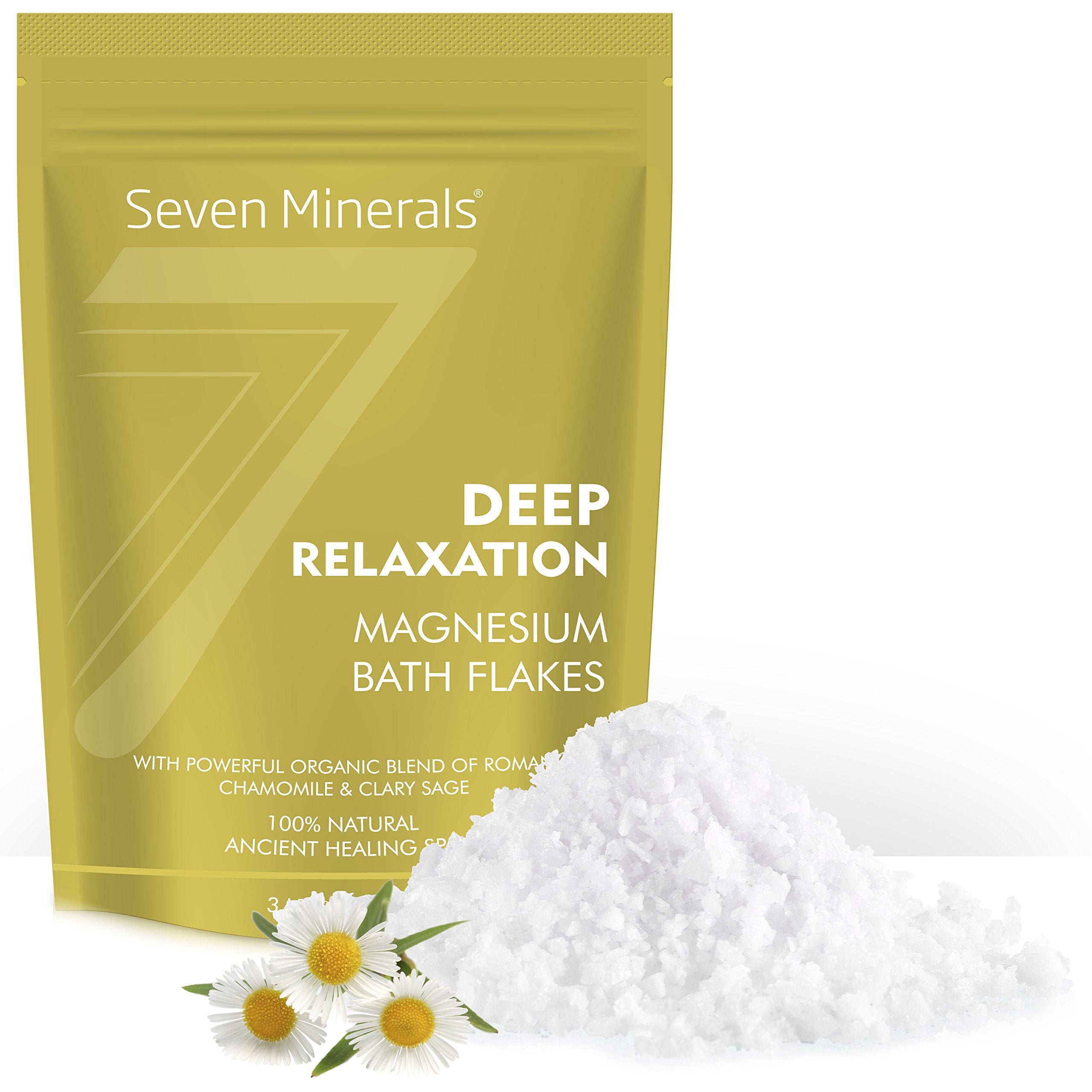 Deep Relaxation Magnesium Chloride Flakes 3Lb - Absorbs Better Than Epsom Salt - Unique Full Bath Soak Formula For Stress And Re