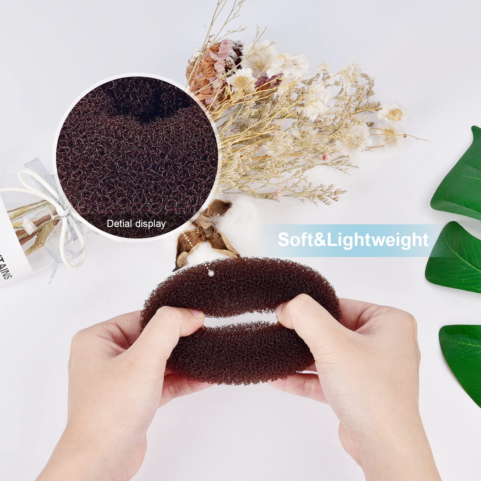 Donut Bun Maker, MORGLES Bun Maker for Hair Ring Style Bun Maker Set with 4PCS Donut Bun 10PCS Black Hair Pins