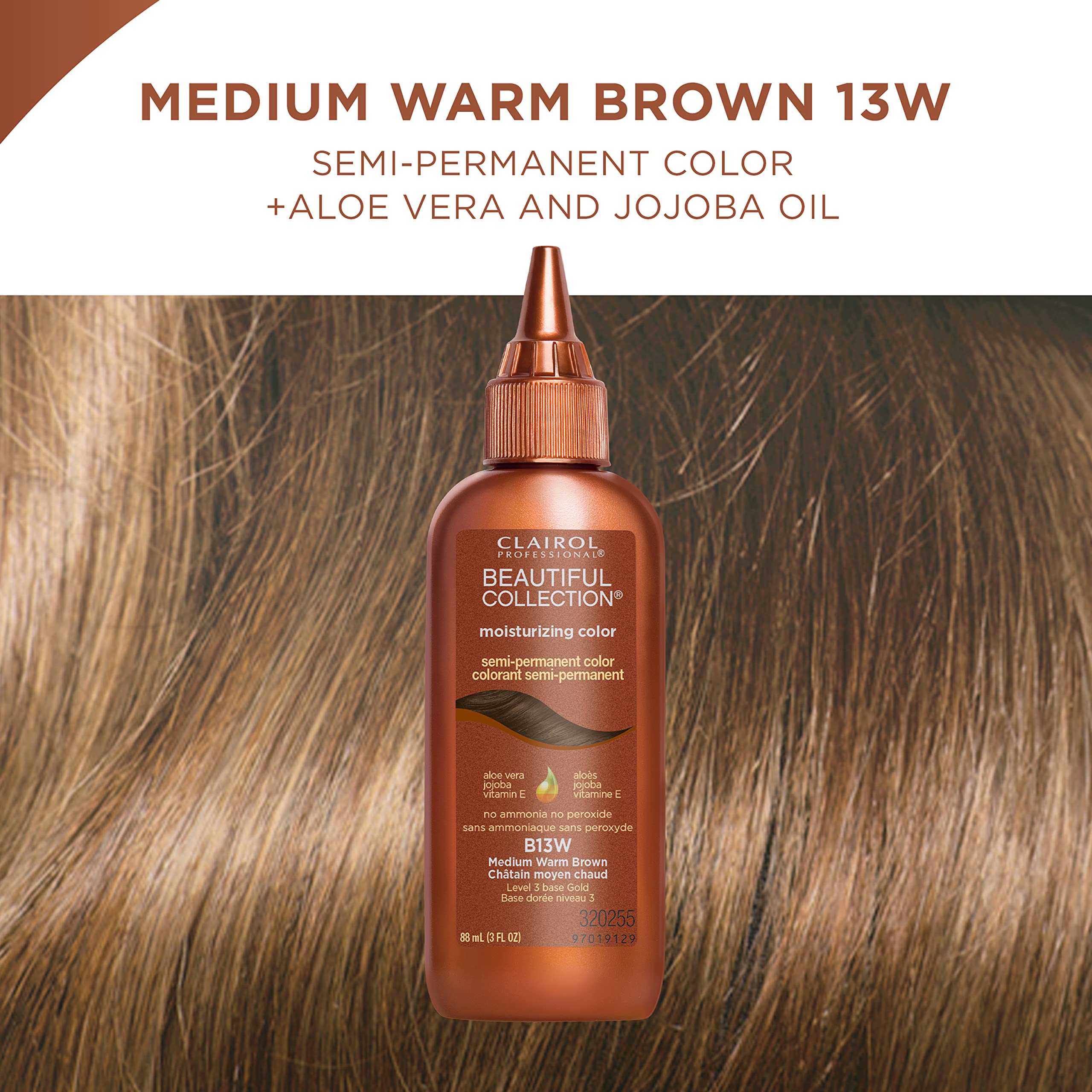 Clairol Professional Beautiful Collection Hair Color, 13w Medium Warm Brown, 3 oz