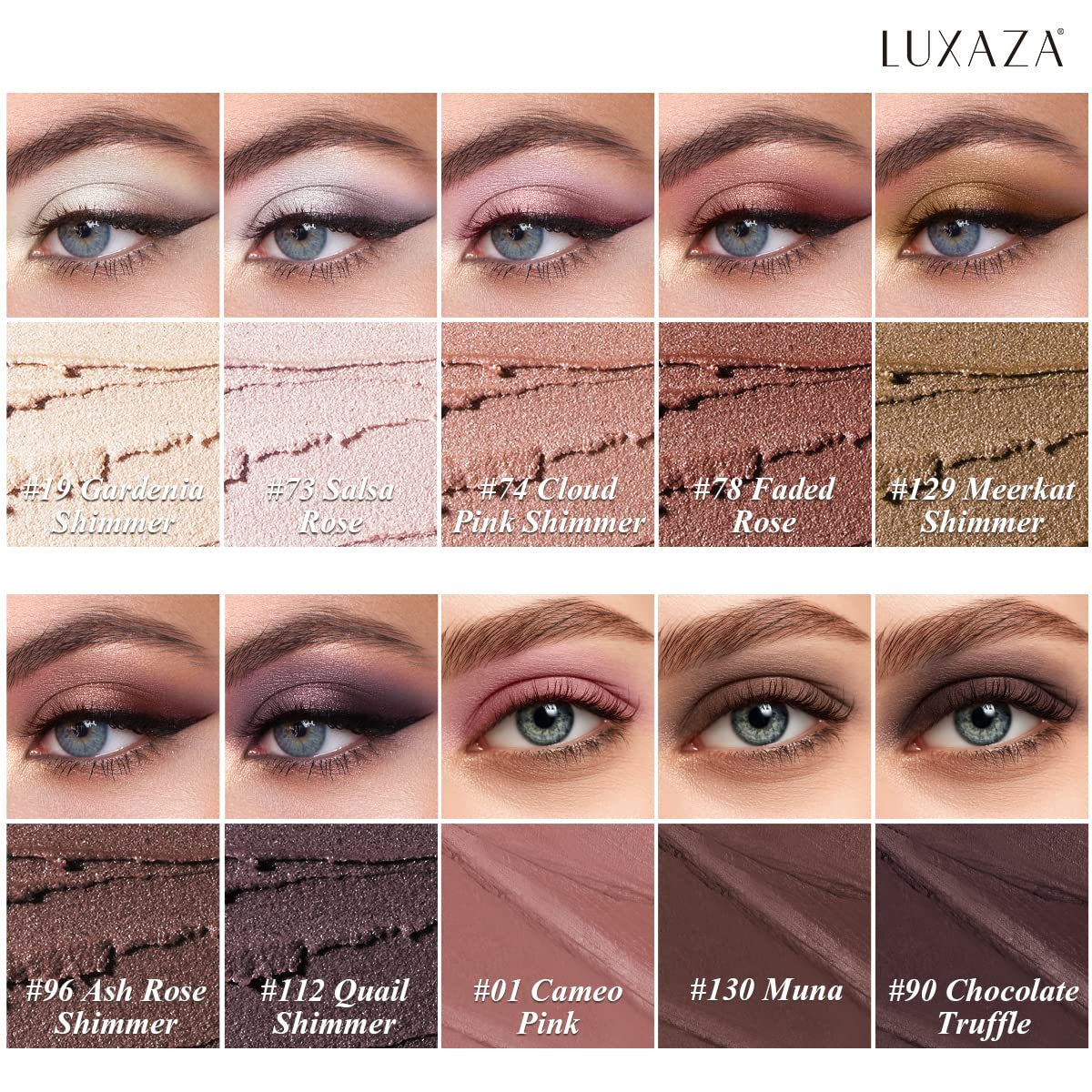 10Pcs Eyeshadow Stick,Shimmer And Matte Neutral Brown Eye Shadow Sticks Pencil Crayon, Eye Brightener Stick With Crease-Proof Fo