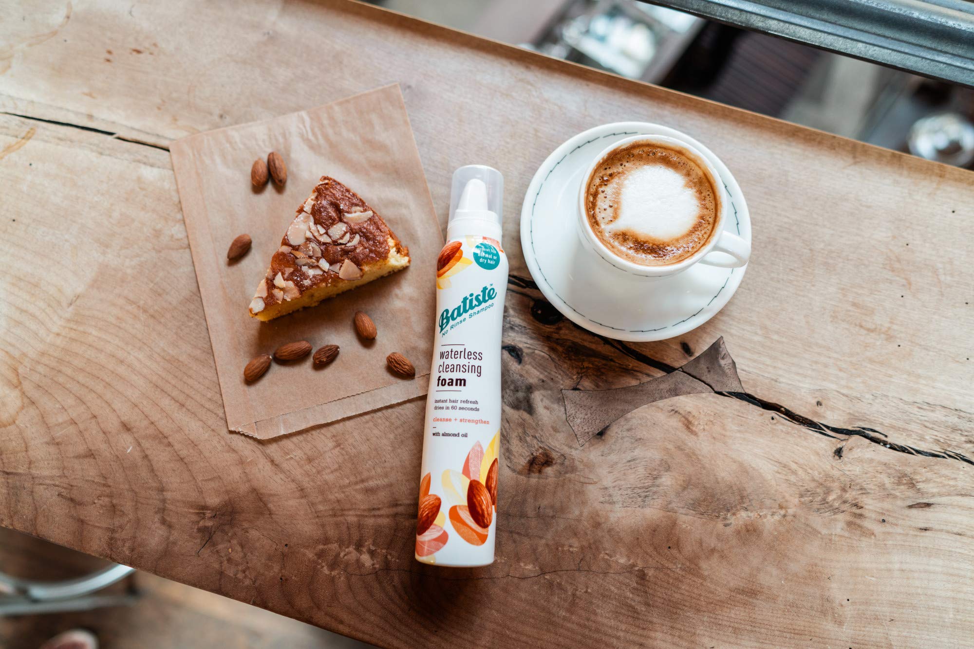 Batiste Waterless Cleansing Foam Cleanse And Strengthen With Almond Oil, 3.60 Oz