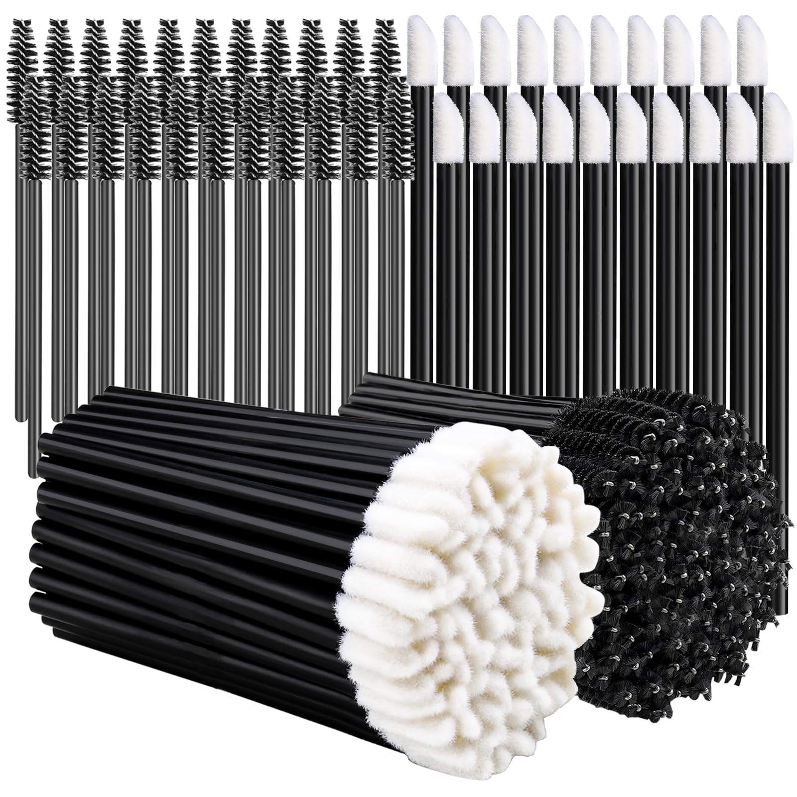 Teenitor Mascara Wands, Disposable Mascara Wand 200Pcs, Lip Applicators Disposable Mascara Makeup Applicator Lipgloss Lip Brush