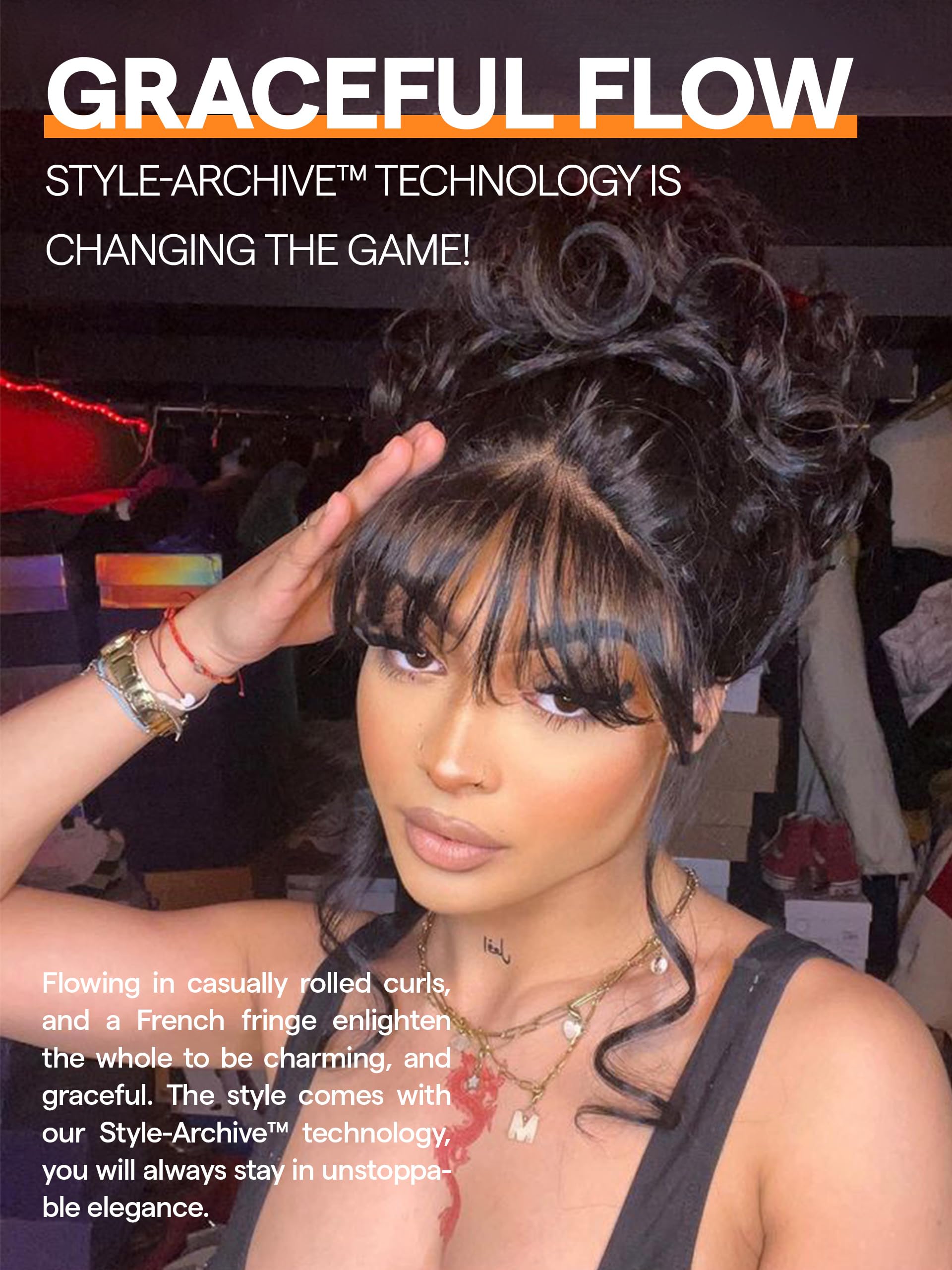 Gorgius Black Wigs With Bang Body Wave Wig Long Natural Black Glueless Wavy Wig For Women Crafted With Style-Archive Technology: