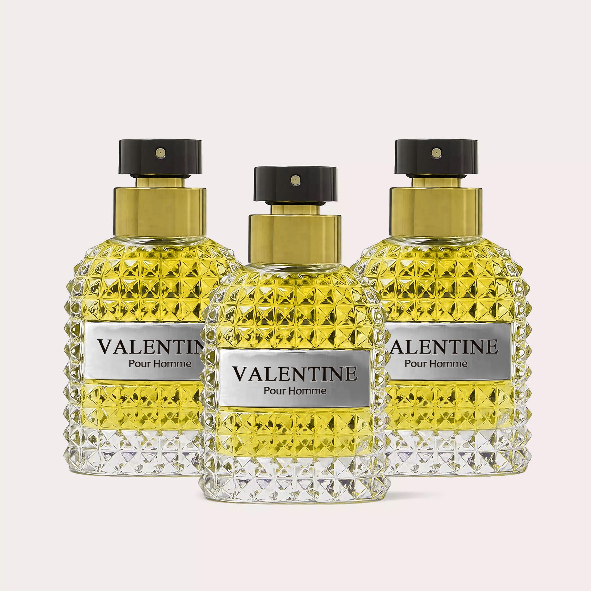 A Center Perfume For Men Valentine Milano Eau De Toilette Natural Spray Men Cologne Masculine Scent 3.4 Fl Oz/100Ml 3Pack