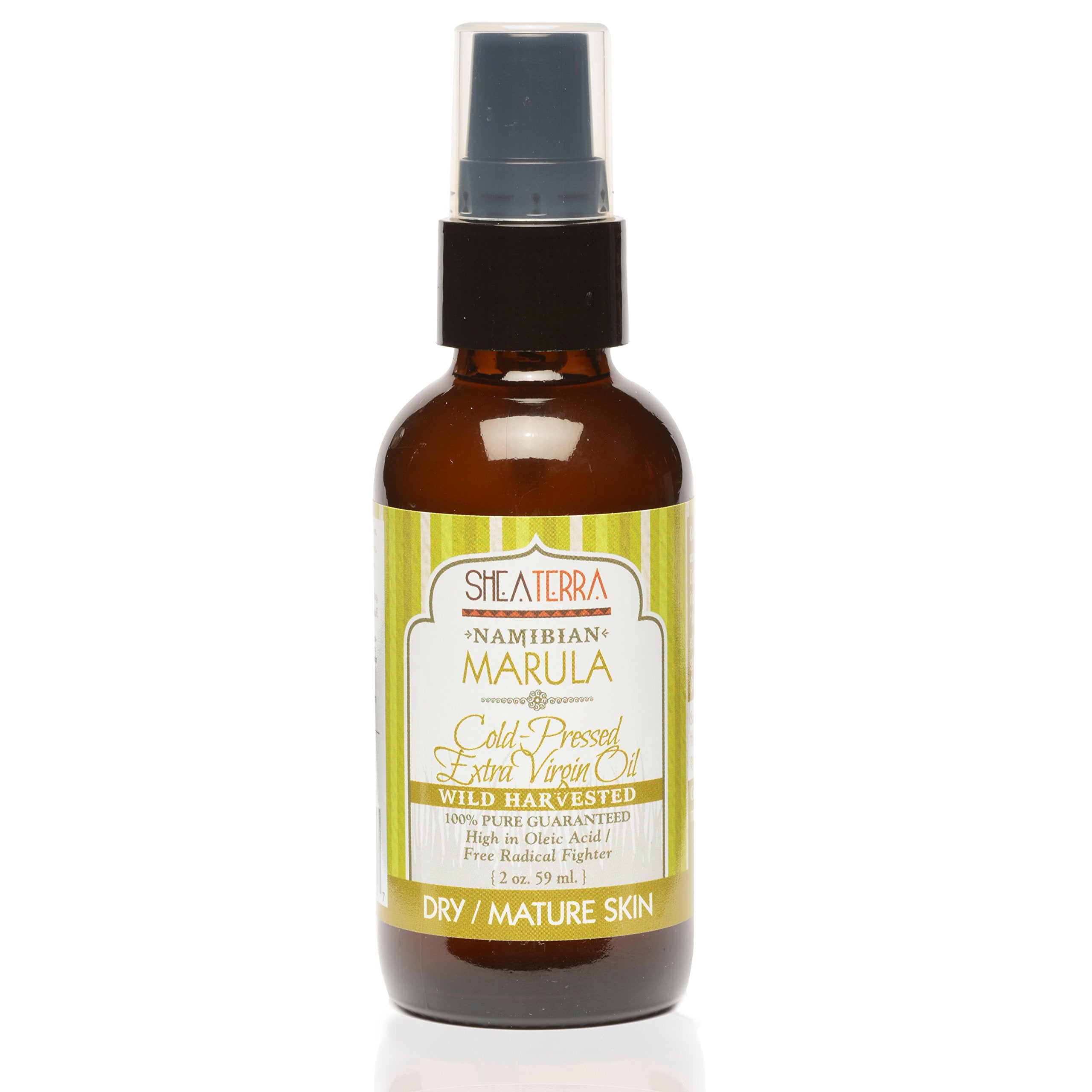 Shea Terra Namibian Marula Cold-Pressed Extra Virgin Oil | Nutrient-Rich, All Natural & Organic Oil with Essential Fatty Acid an