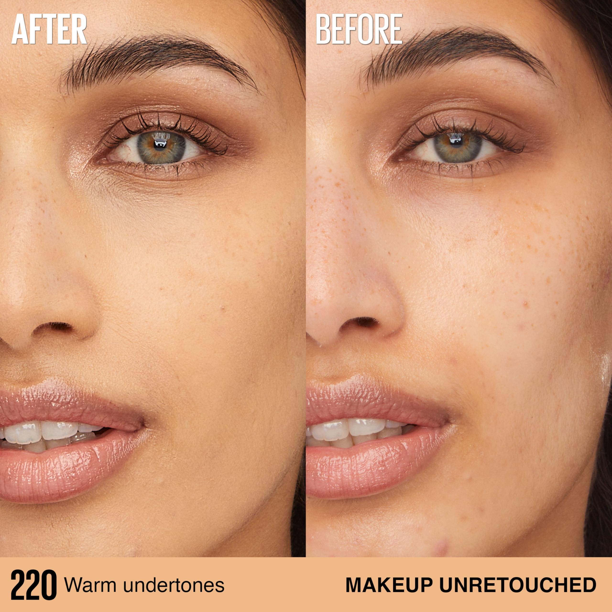 Maybelline Super Stay Lumi-Matte Foundation, Lightweight and Buildable Full Coverage Foundation Makeup For Up To 30HR Wear, 220,