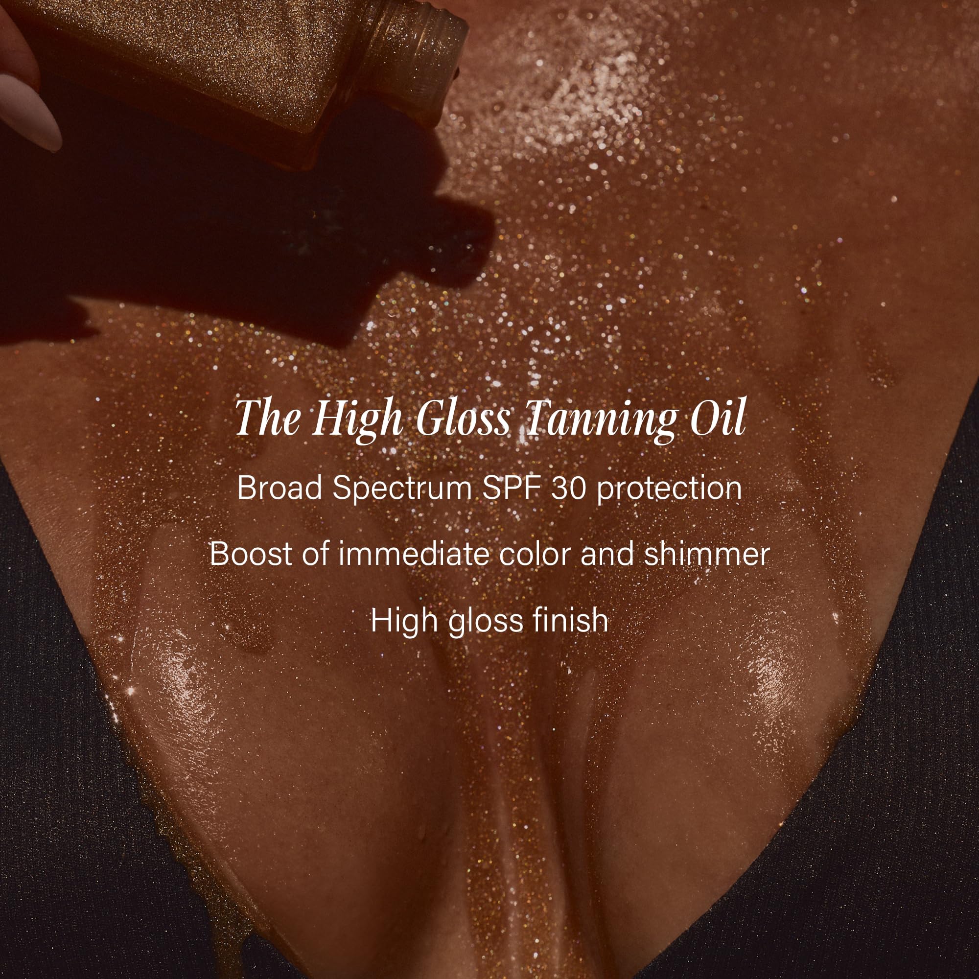 + Lux Unfiltered N30 High Gloss Tanning Oil with SPF 30 - Hydrating & Nourishing Shimmer Body Oil, Instant Bronze Shimmer Sunscr