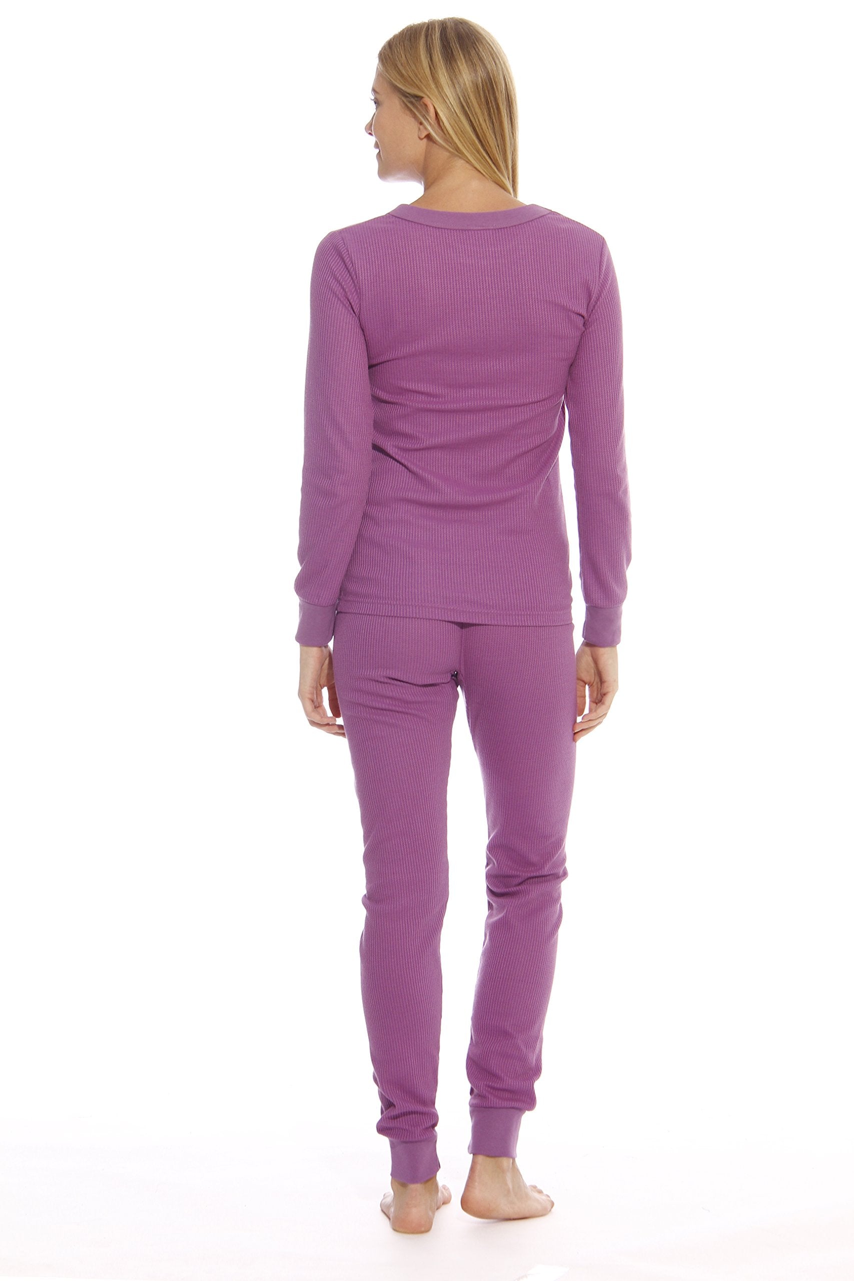 Just Love 95862-Purple-M Womens Thermal Underwear Pajamas Set Base Layer Thermals