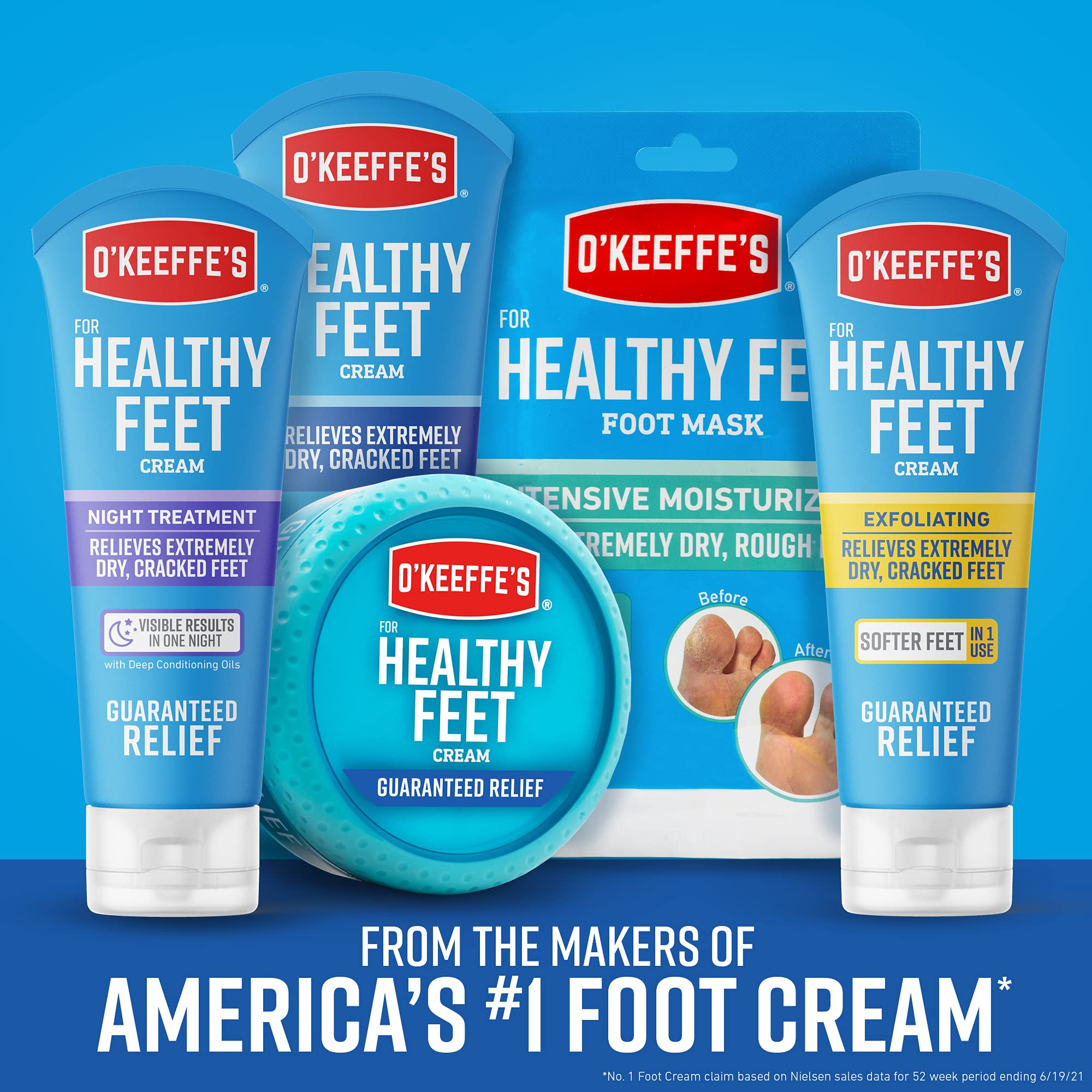 O'Keeffe'S For Healthy Feet Foot Cream, Guaranteed Relief For Extremely Dry, Cracked Feet, Clinically Proven To Instantly Boost
