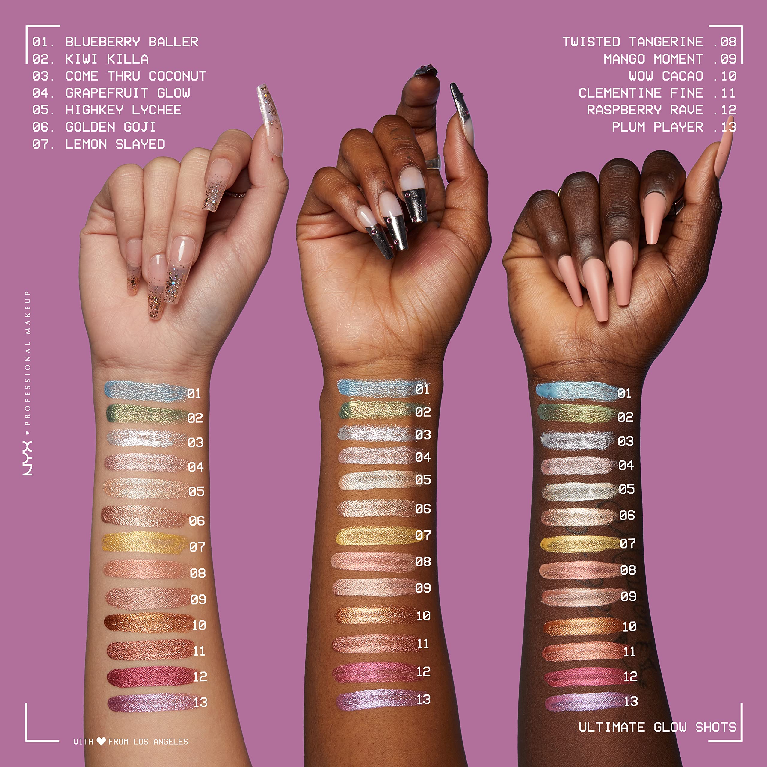 NYX PROFESSIONAL MAKEUP Ultimate Glow Shots, Liquid Eyeshadow, Long-Lasting Shimmer Eye Shadow with Vitamin C - Mango Moment