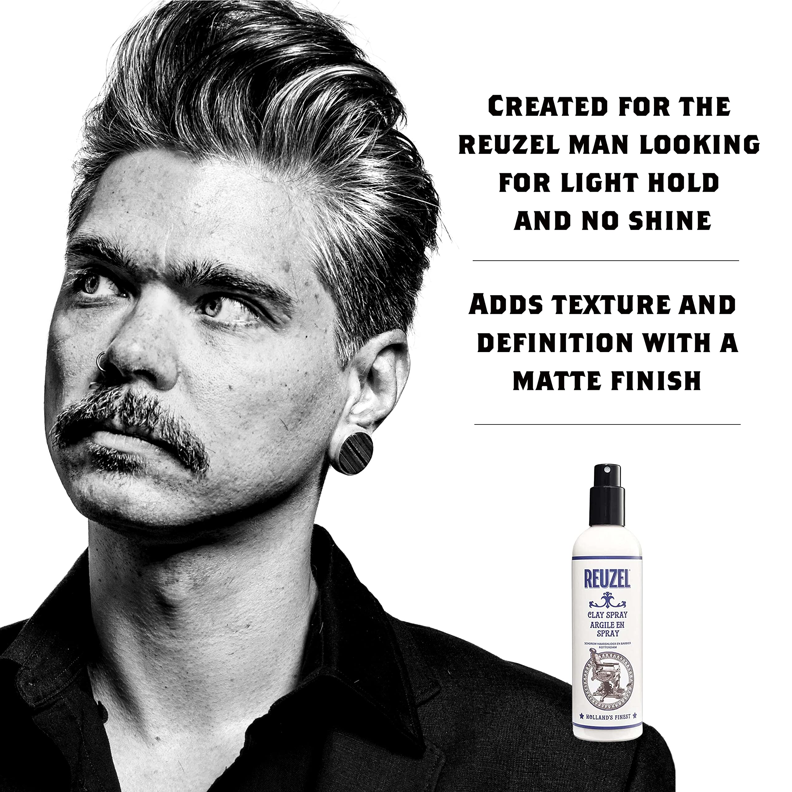 Reuzel Clay Spray, Adds Texture and Definition, 3.38 oz