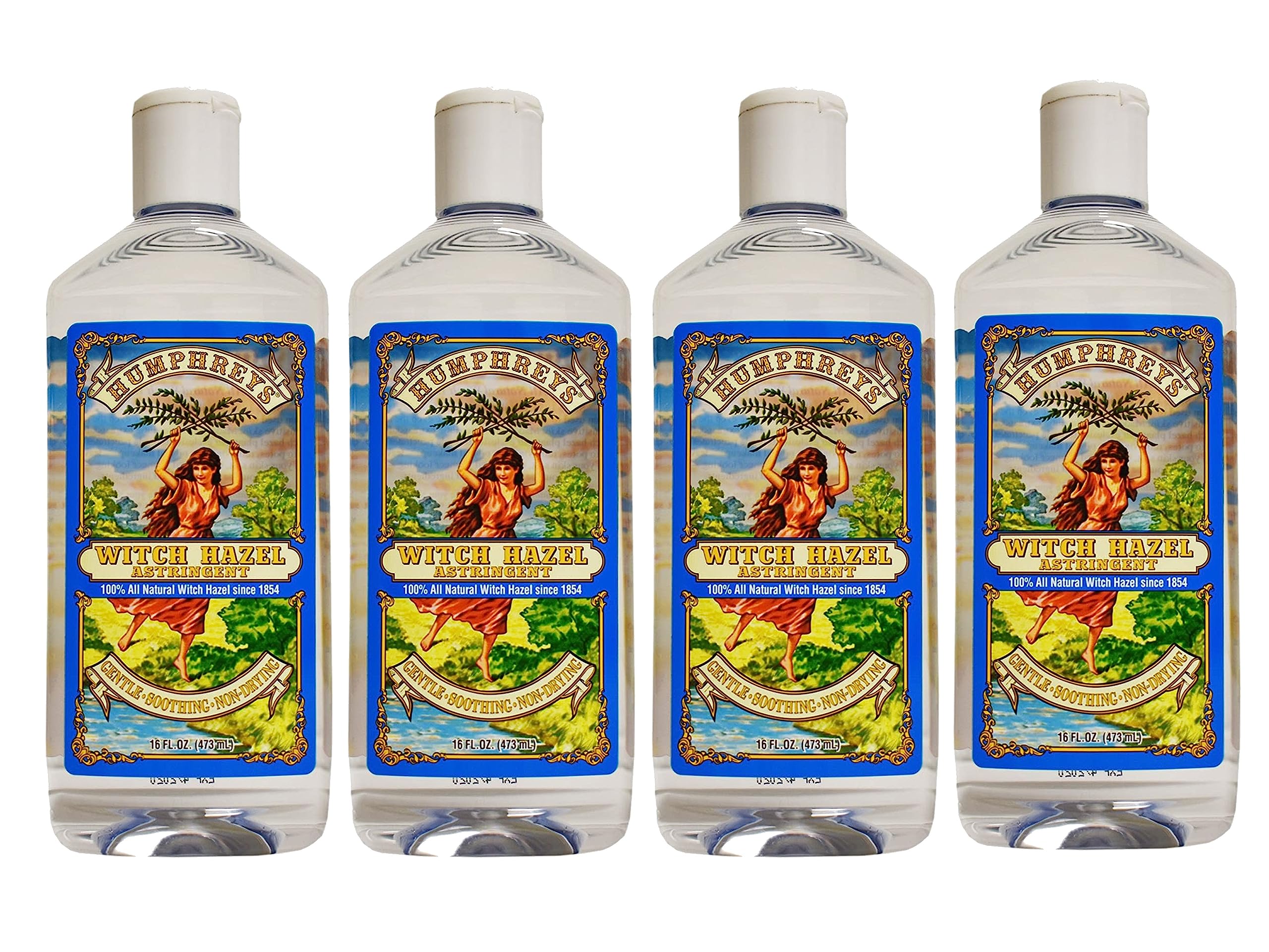 Humphreys Witch Hazel Astringent, 16 Fl Oz (Pack of 4)