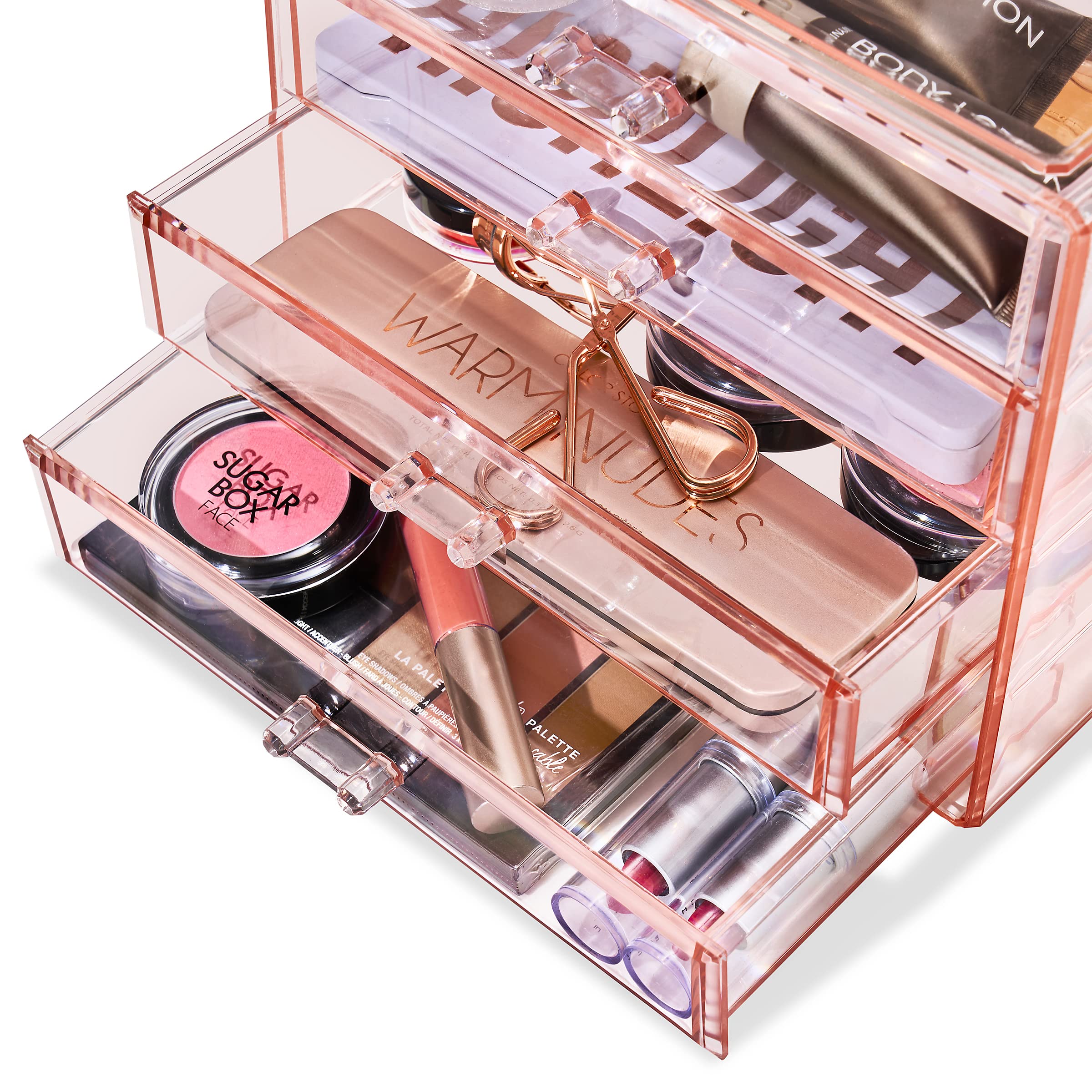 Sorbus Clear Cosmetics Makeup Organizer - Space Saving Acrylic Jewelry  Make Up Organizers And Storage Display - Stylish Makeup