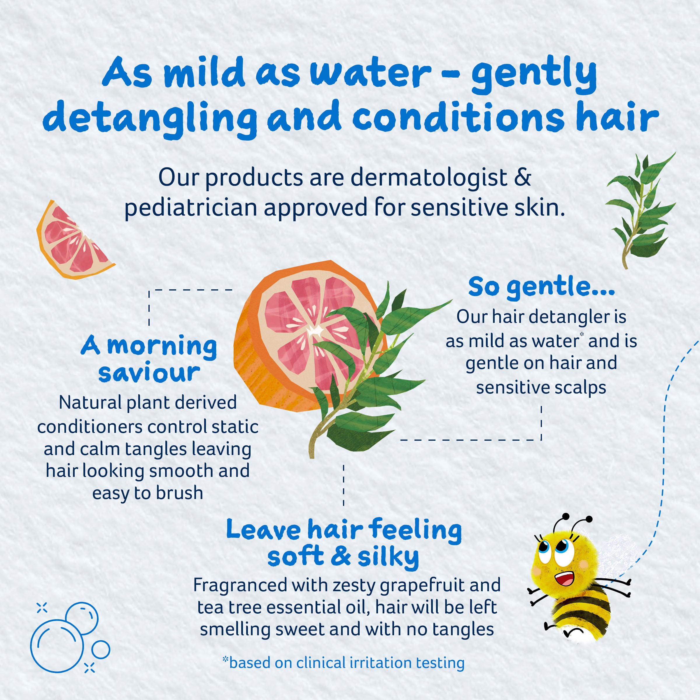 Childs Farm, Kids Hair Detangler, Grapefruit & Organic Tea Tree, Suitable For Dry, Sensitive & Eczema-Prone Skin, 4.2 Fl Oz