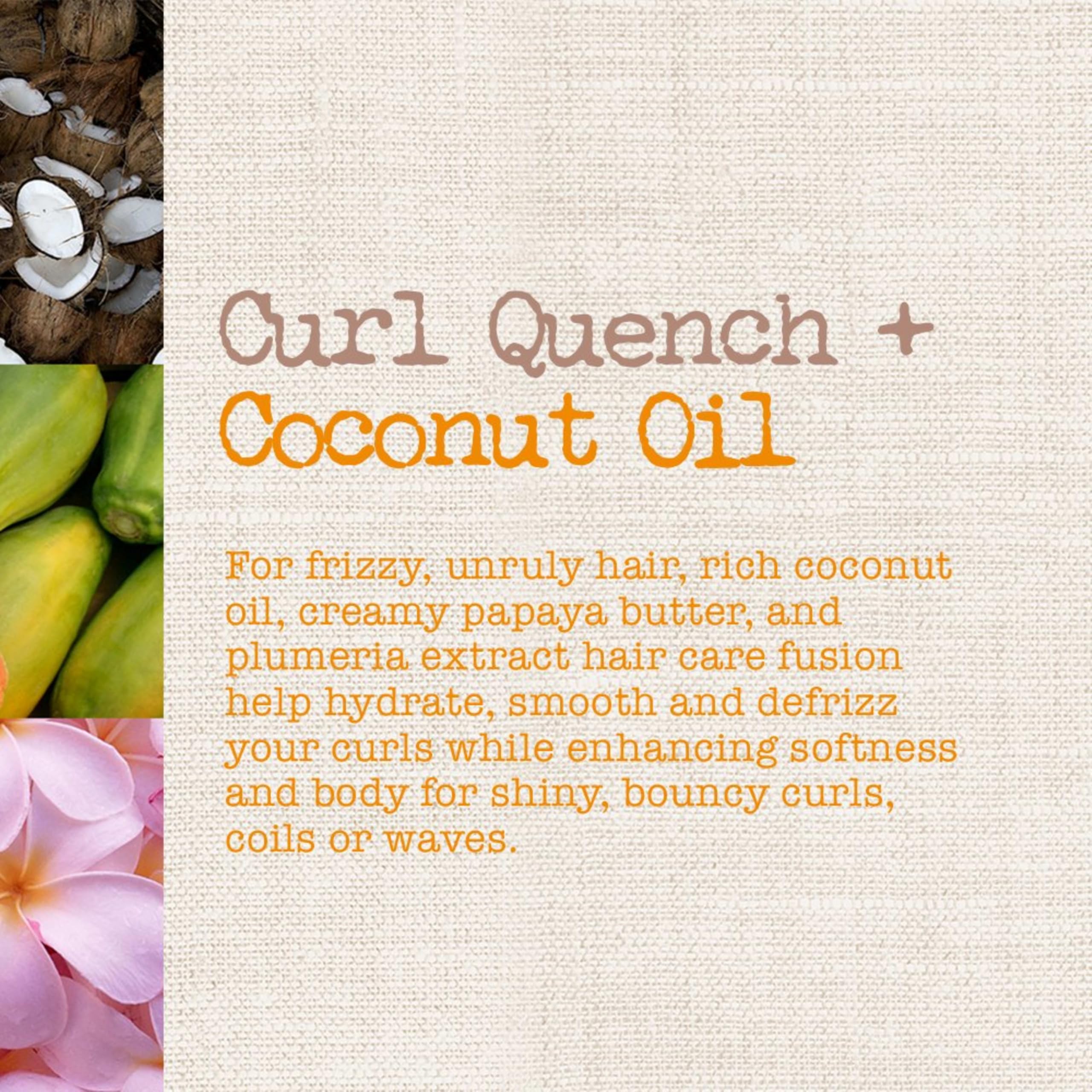 Maui Moisture Curl Quench + Coconut Oil Curl-Defining Anti-Frizz Shampoo to Hydrate and Detangle Tight Curly Hair, Softening Sha