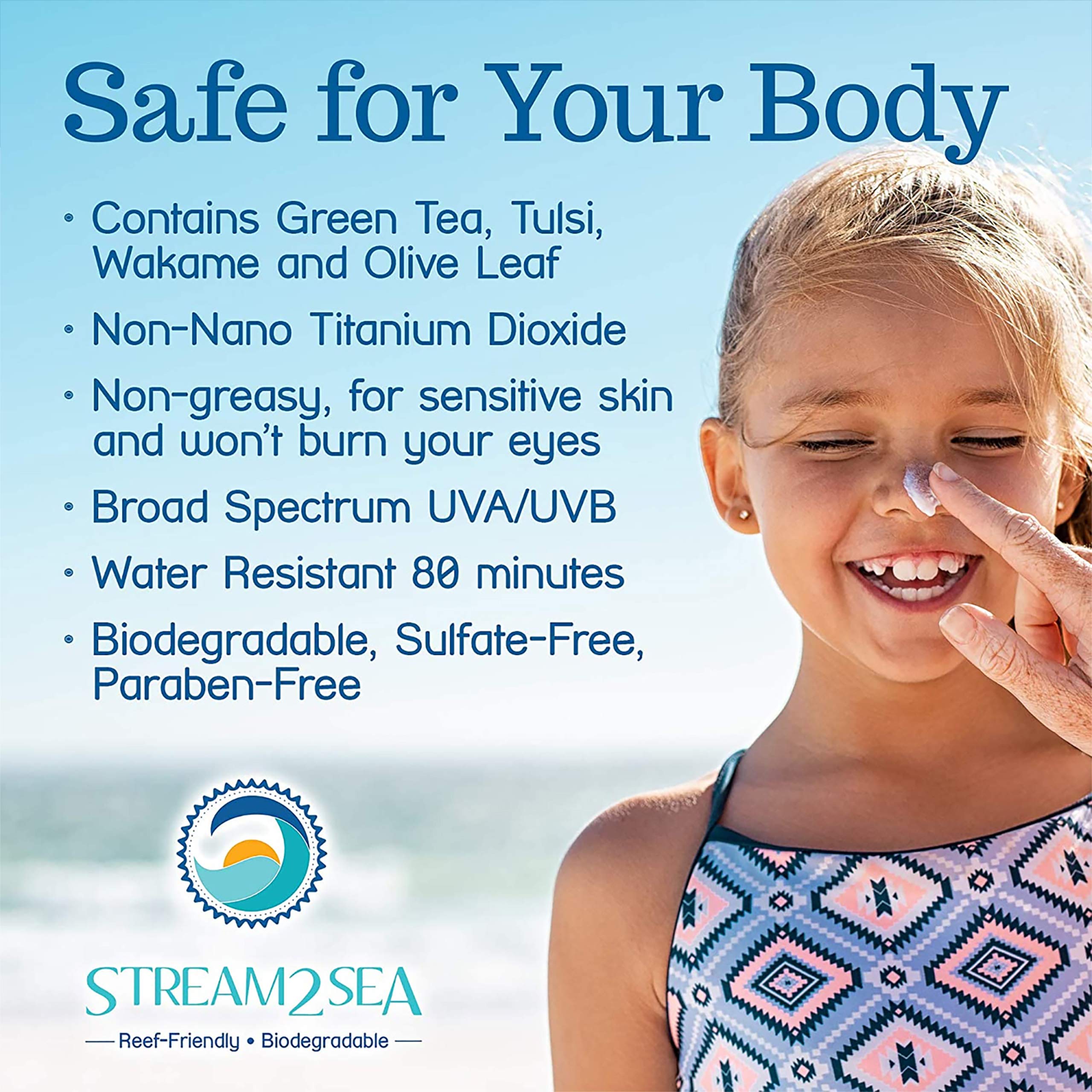 Stream 2 Sea Spf 20 Mineral Sunscreen Biodegradable And Reef Safe Sunscreen, 3 Fl Oz Paraben Free Non Greasy And Moisturizing Mi