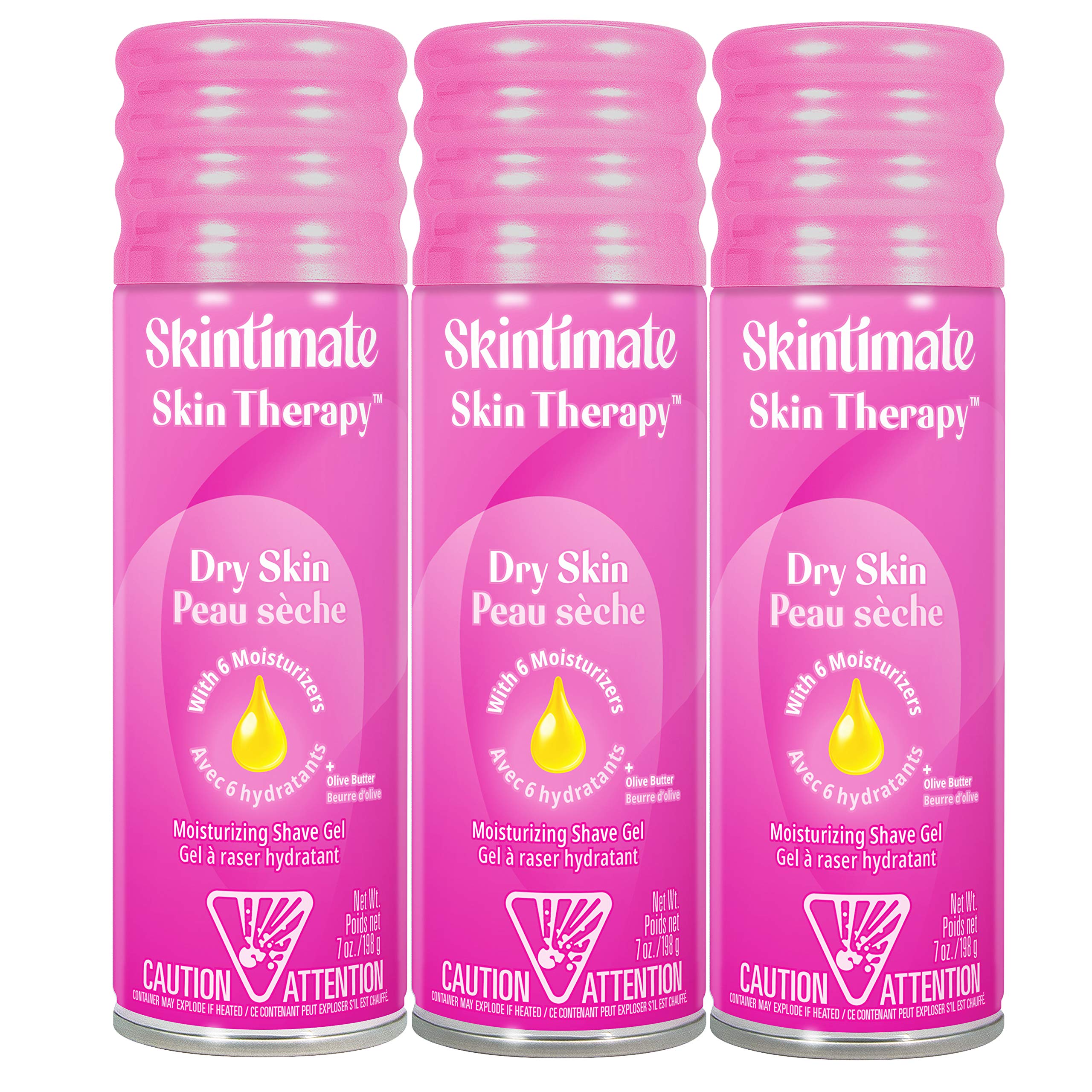 Skintimate Skin Therapy Dry Skin Shave Gel for Women, 3 Pack | Skintimate Shaving Cream for Women, Womens Shaving Cream, Shaving