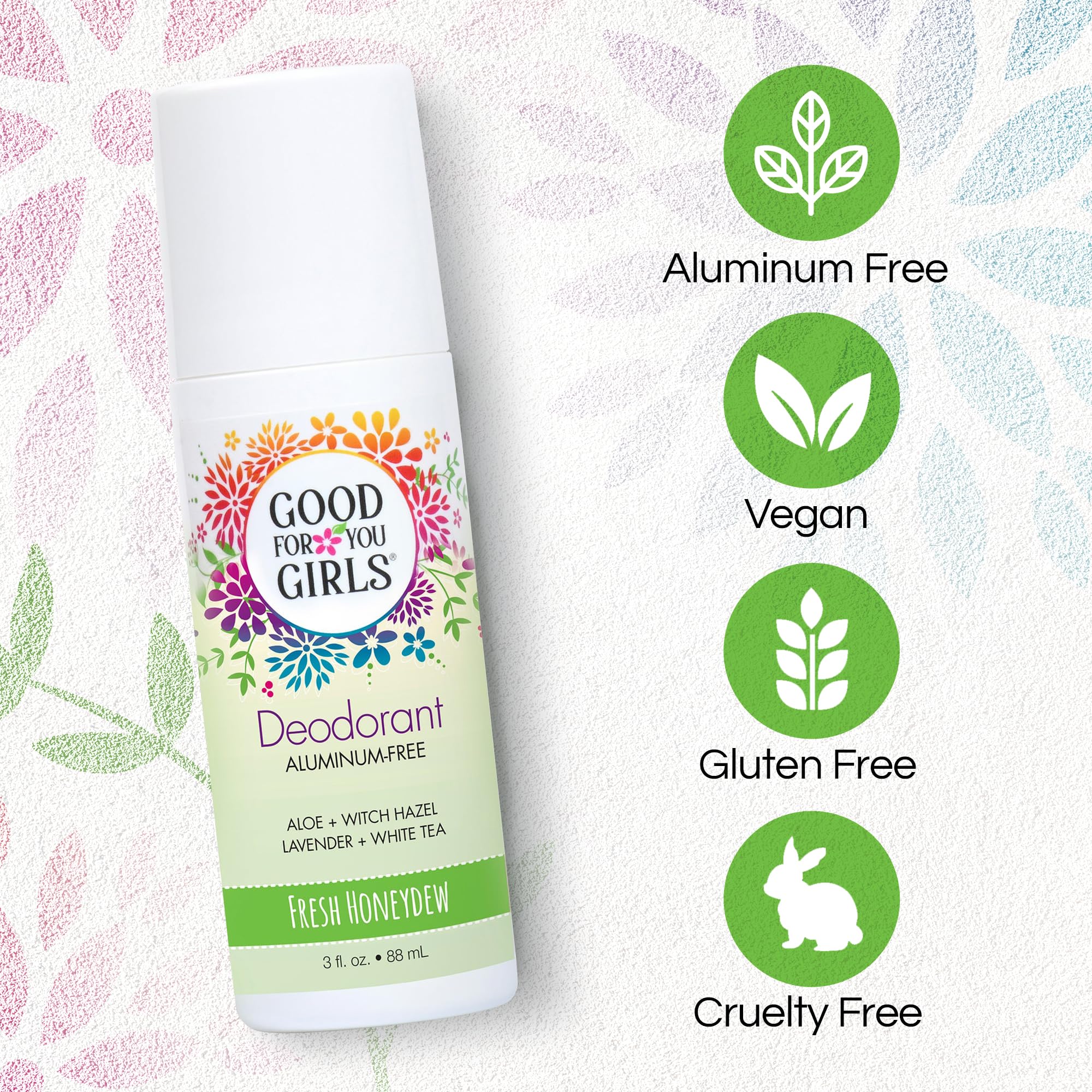 Good for You Girls Aluminum-Free, Natural & Vegan Deodorant for Kids, Preteens, Teens, Safe & Effective Odor Protection, Clear R