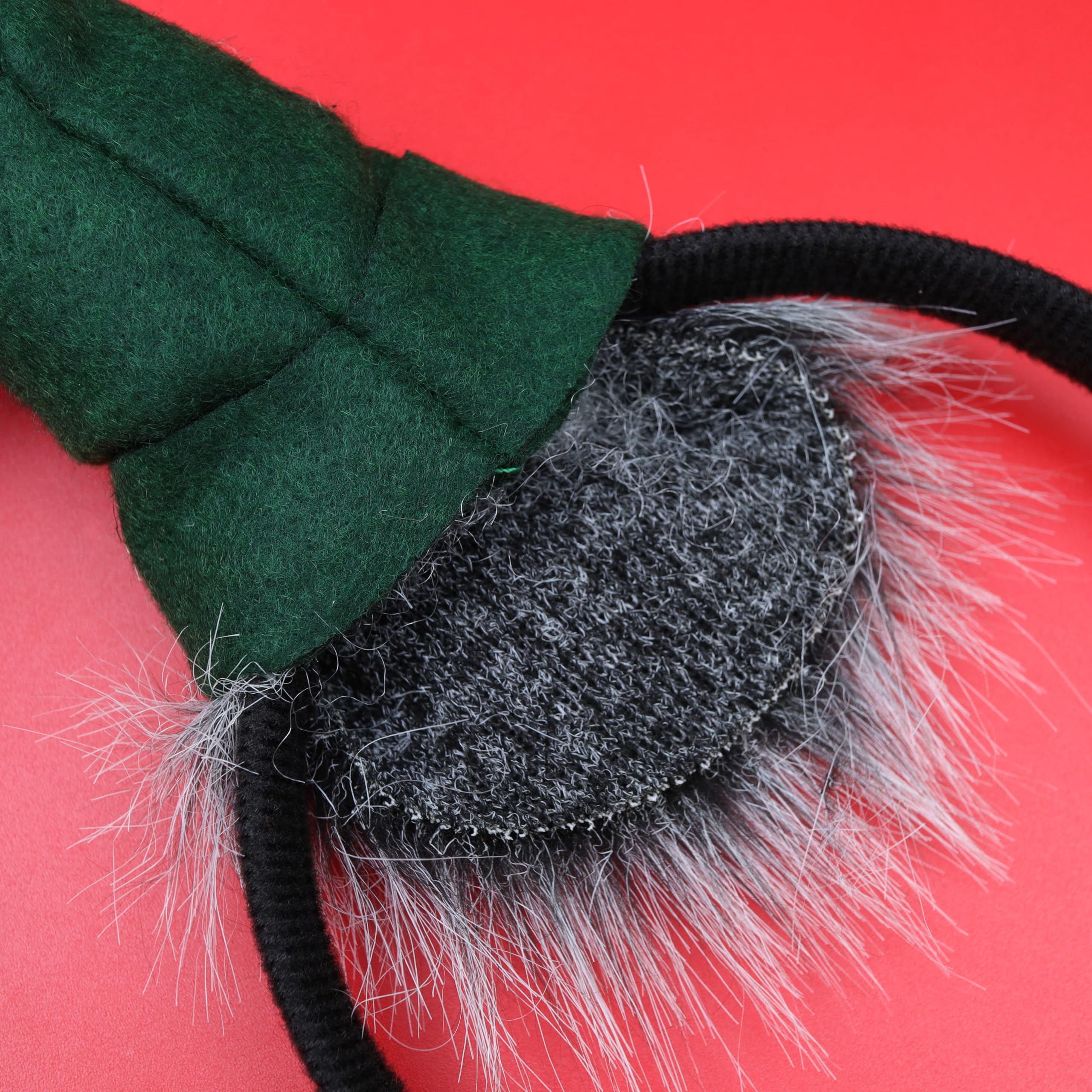 Needzo Christmas Gnome Headband With Hat, Red And White, Festive Holiday Party Accessory, One Size Fits Most (Green Gnome)