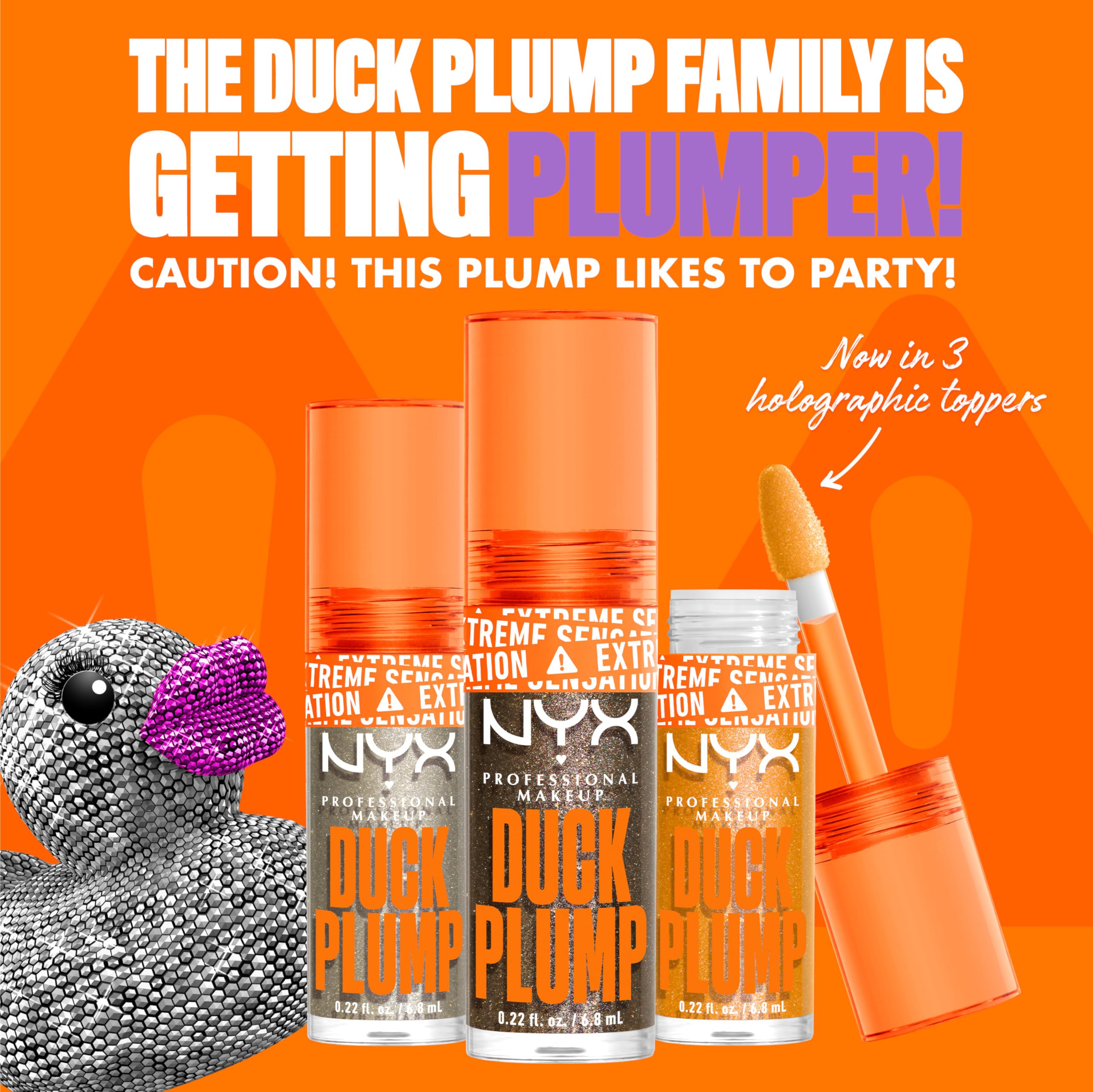 NYX PROFESSIONAL MAKEUP Duck Plump High Pigment Lip Gloss, Lip Plumper Gloss with Spicy Ginger - Onyxpected