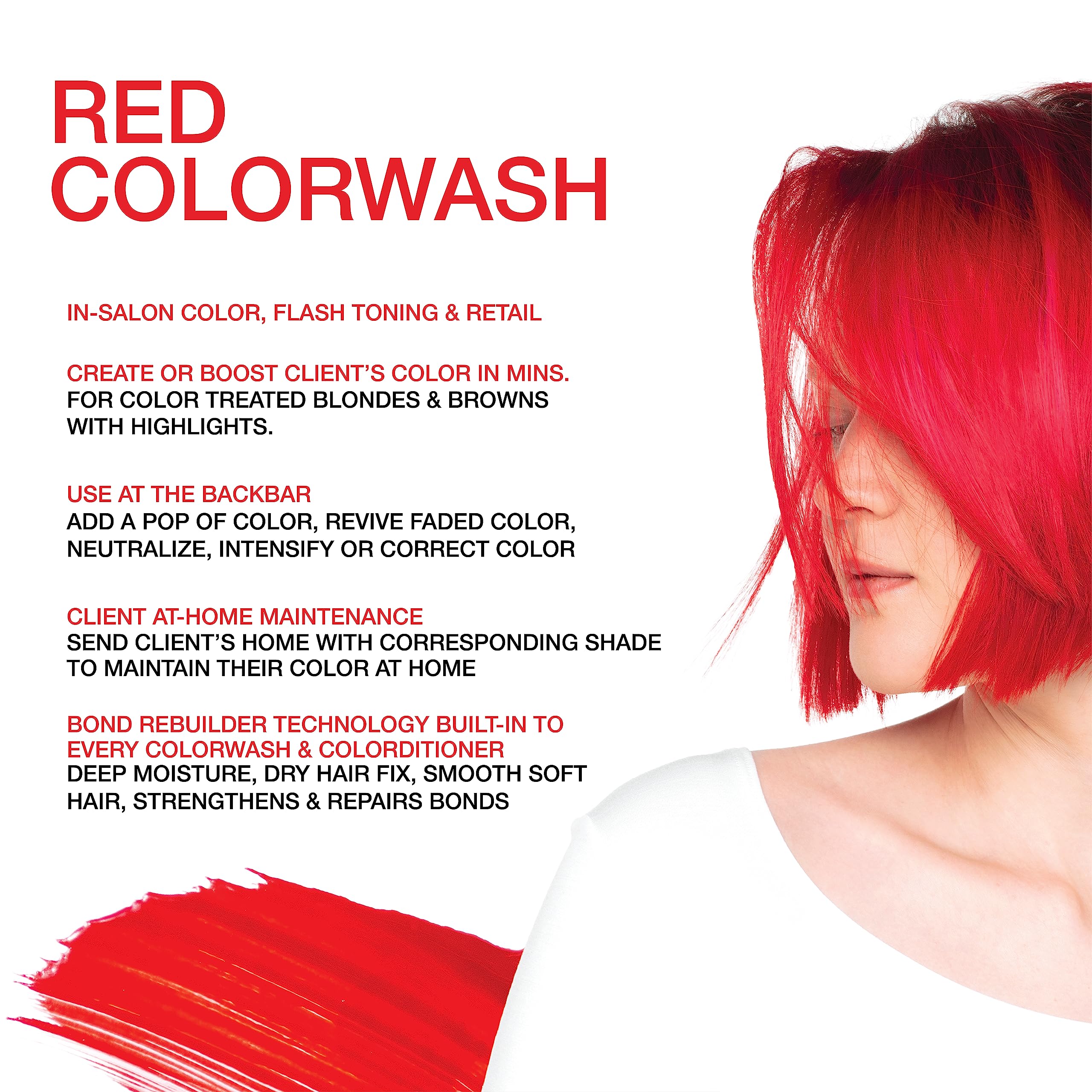 Celeb Luxury Viral Colorwash, Professional Semi-Permanent Hair Color Depositing Shampoo, Extreme Red 8.25 Fl Oz (Pack Of 1)