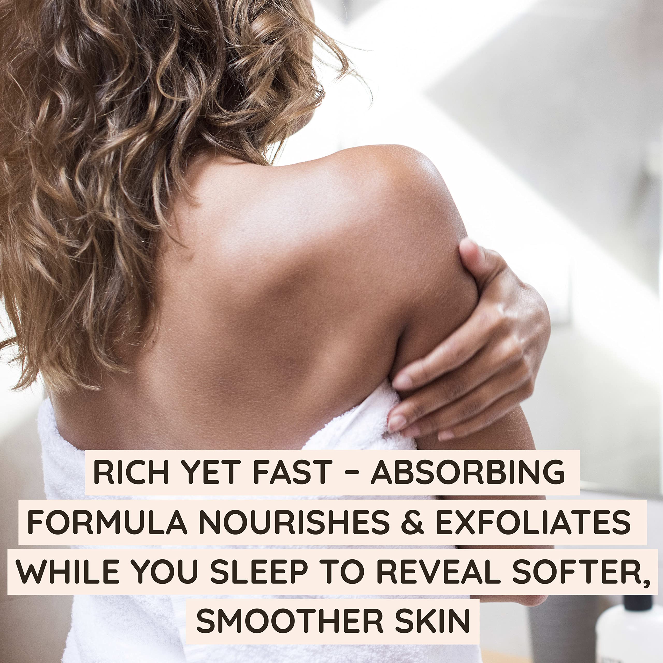 Aveeno Tone + Texture Renewing Body Night Cream With Prebiotic Oat, Gently Exfoliates & Moisturizes Sensitive Skin, Instantly So