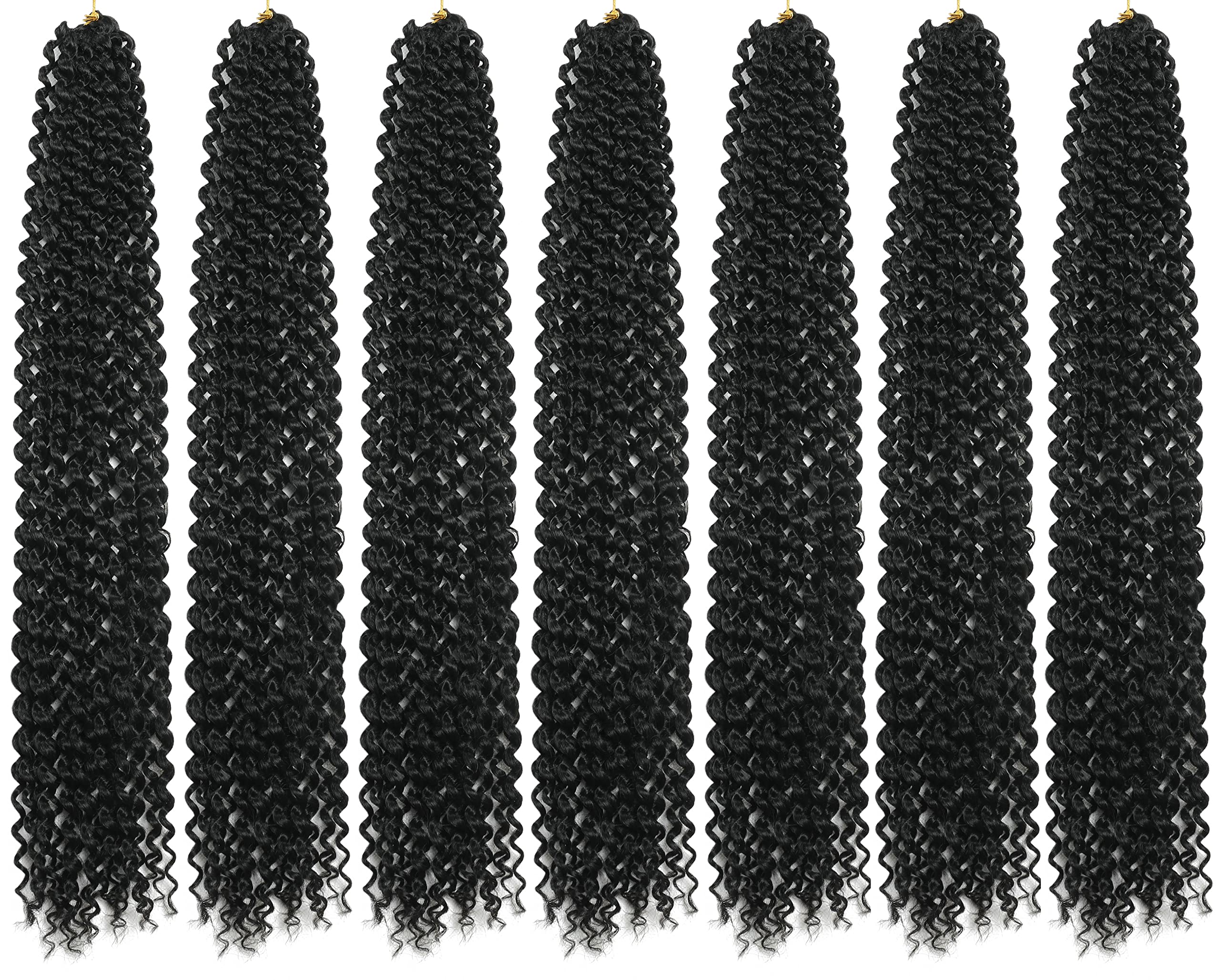 Lohxinhair 24 Inch 7 Packs Passion Twist Hair Water Wave Crochet Hair Pre Looped Bohemian Braids For Black Women