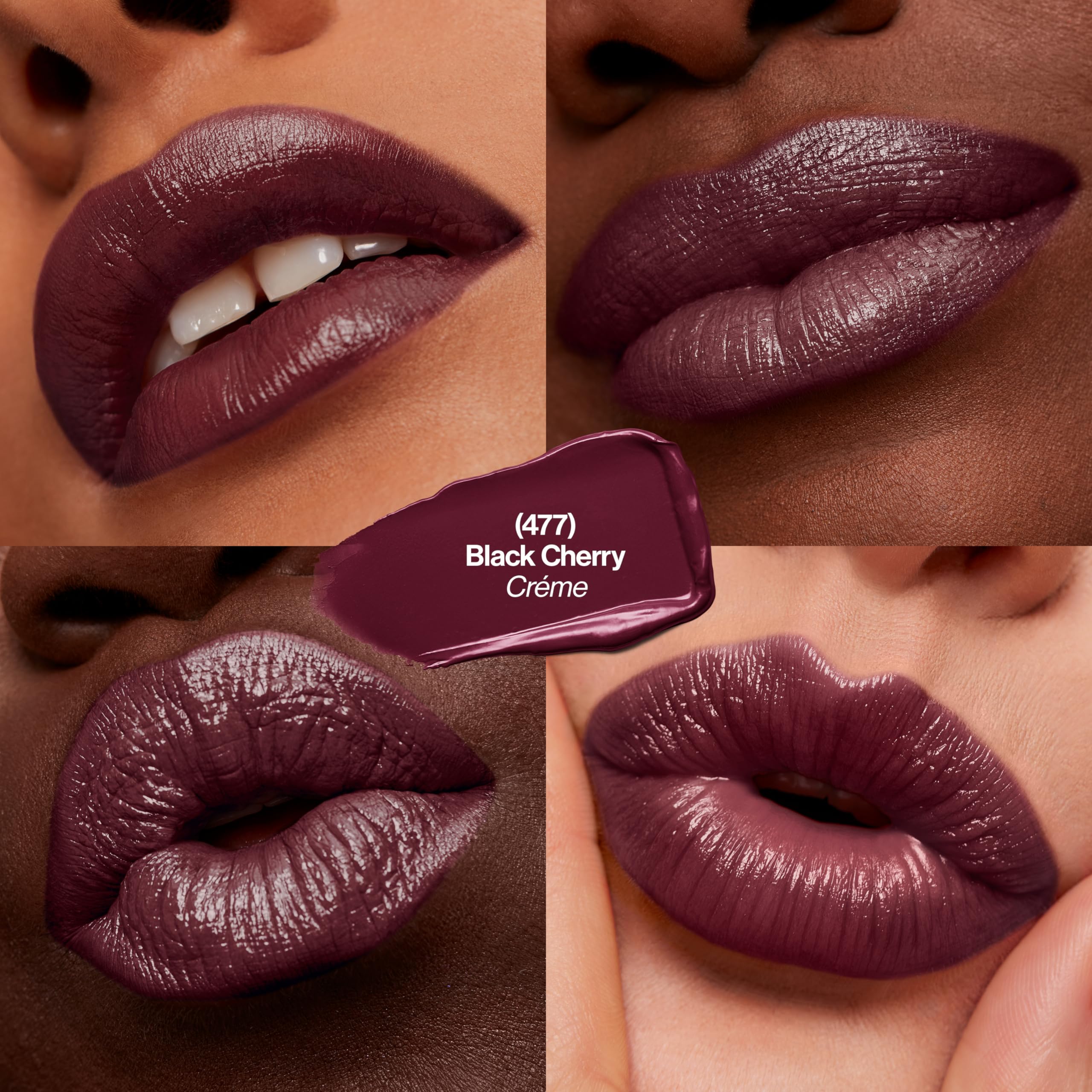 REVLON Super Lustrous Lipstick - Black Cherry, 0.15 oz, Creamy Formula for Soft, Fuller-Looking Lips