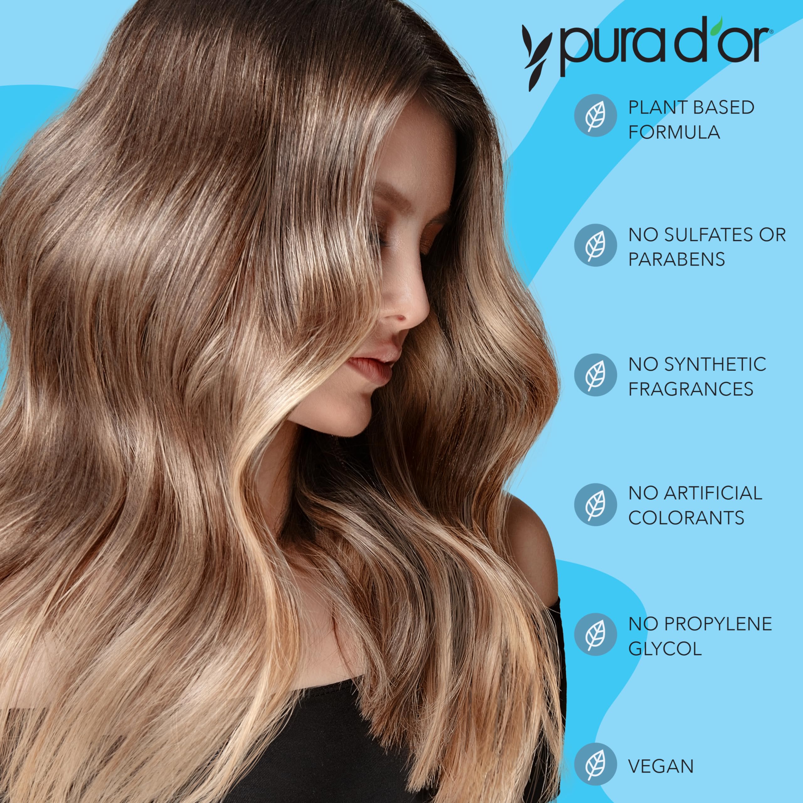 PURA D'OR Hair Thinning Therapy Biotin Shampoo and Conditioner Set, CLINICALLY TESTED Proven Results, DHT Blocker Hair Thickenin