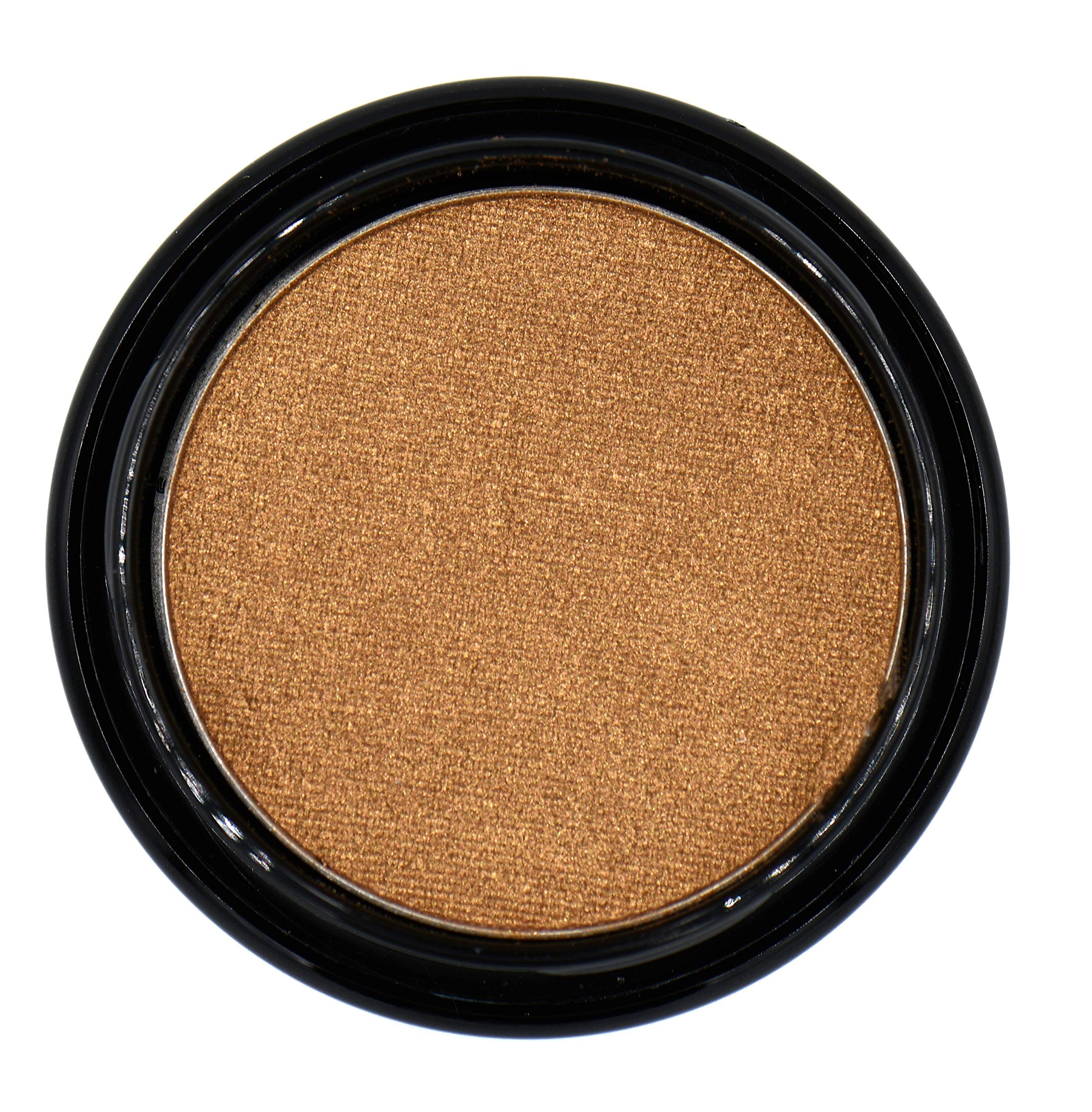 Pure Ziva Antique Gold Carmel Bronze Shimmer Pressed Powder Single Vegan Eyeshadow; Talc, Paraben & Cruelty Free