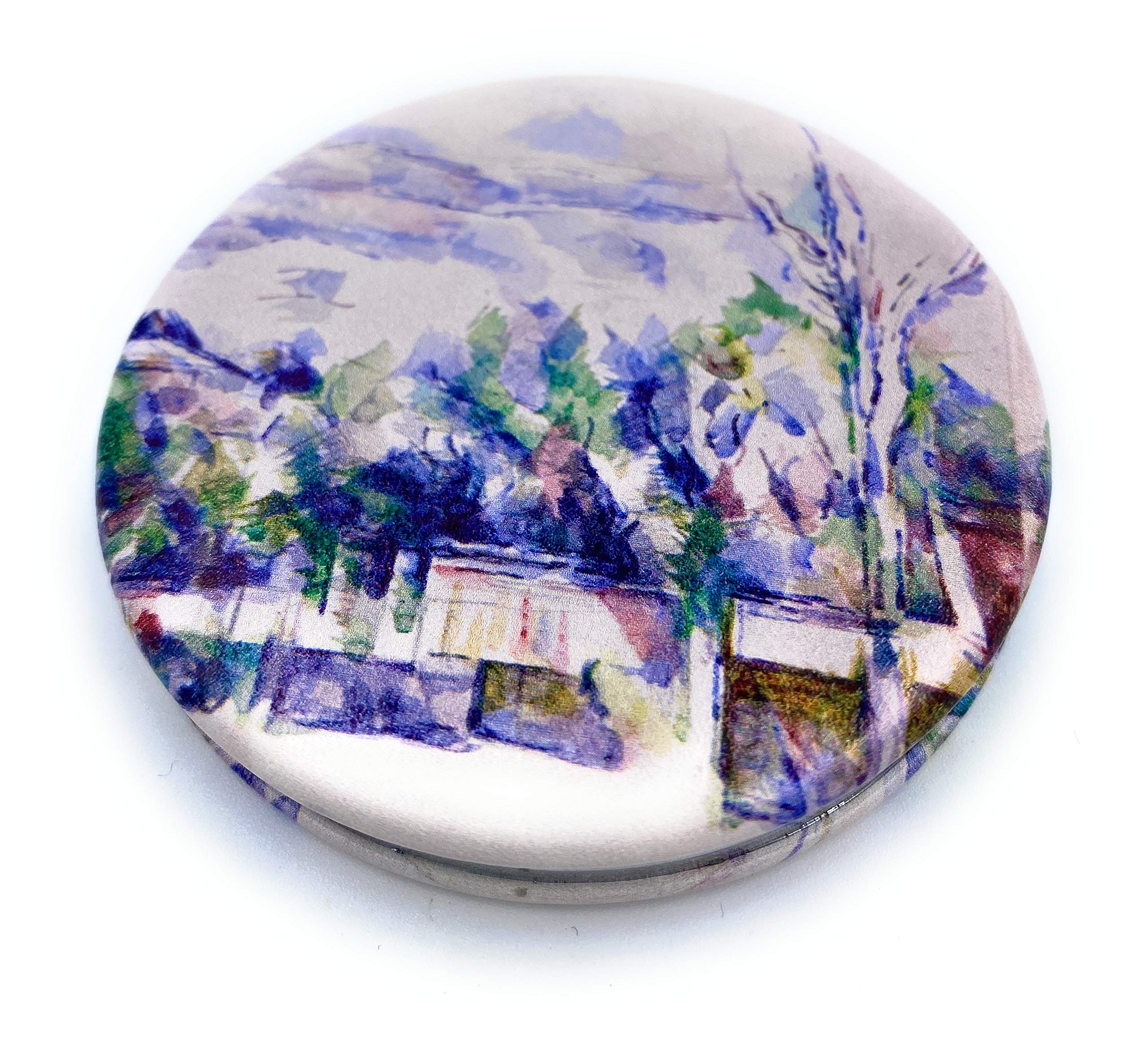 Aeisage Compact Mirror White Pocket Mirror Bulk For Kids Small Travel Mirror Paul Cezanne Art Print Unique Makeup Gift For Girls