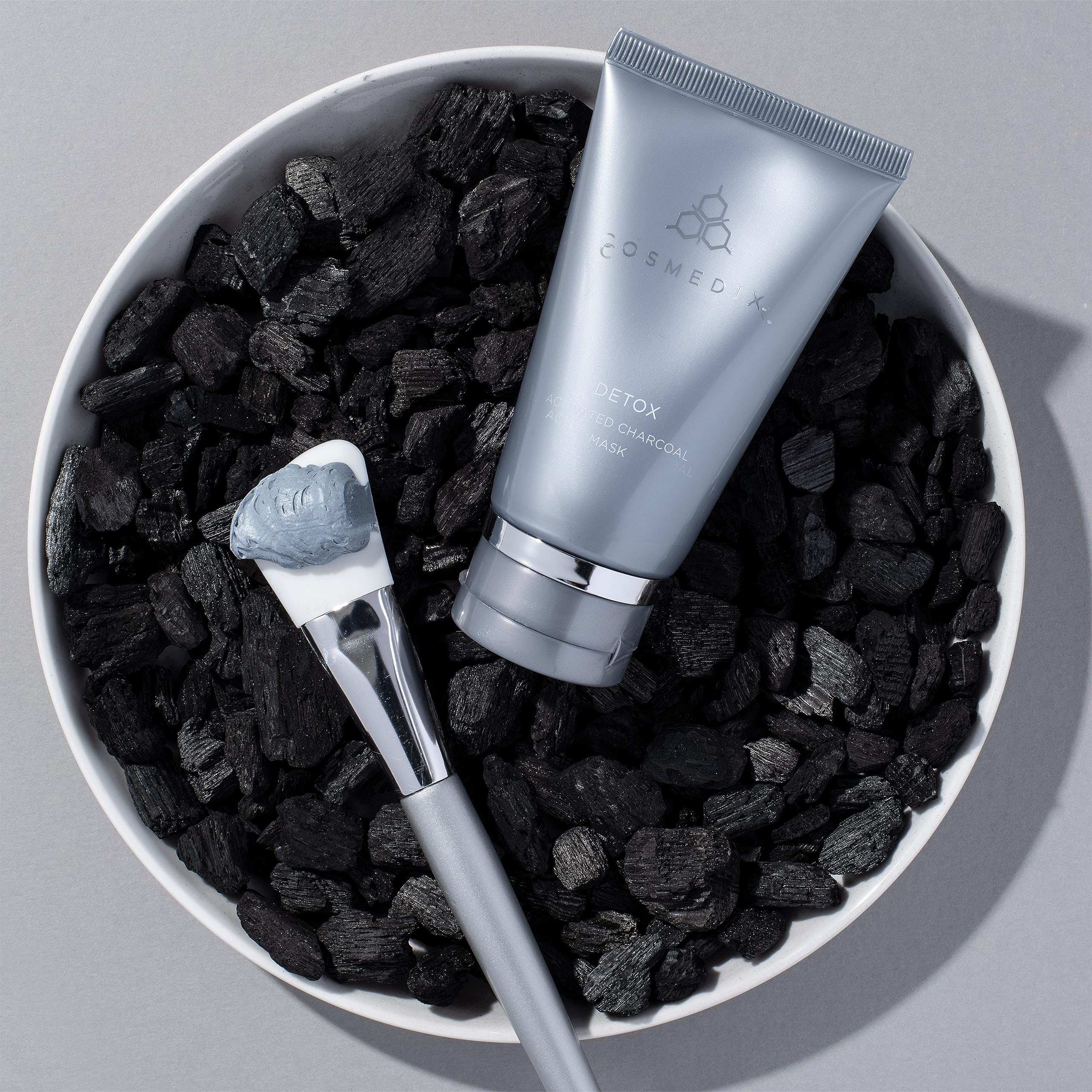 COSMEDIX Detox Activated Charcoal Mask, Helps Draw Out Oil & Dirt, Helps Smooth Skin's Texture, Charcoal & Kaolin Clay, Cruelty