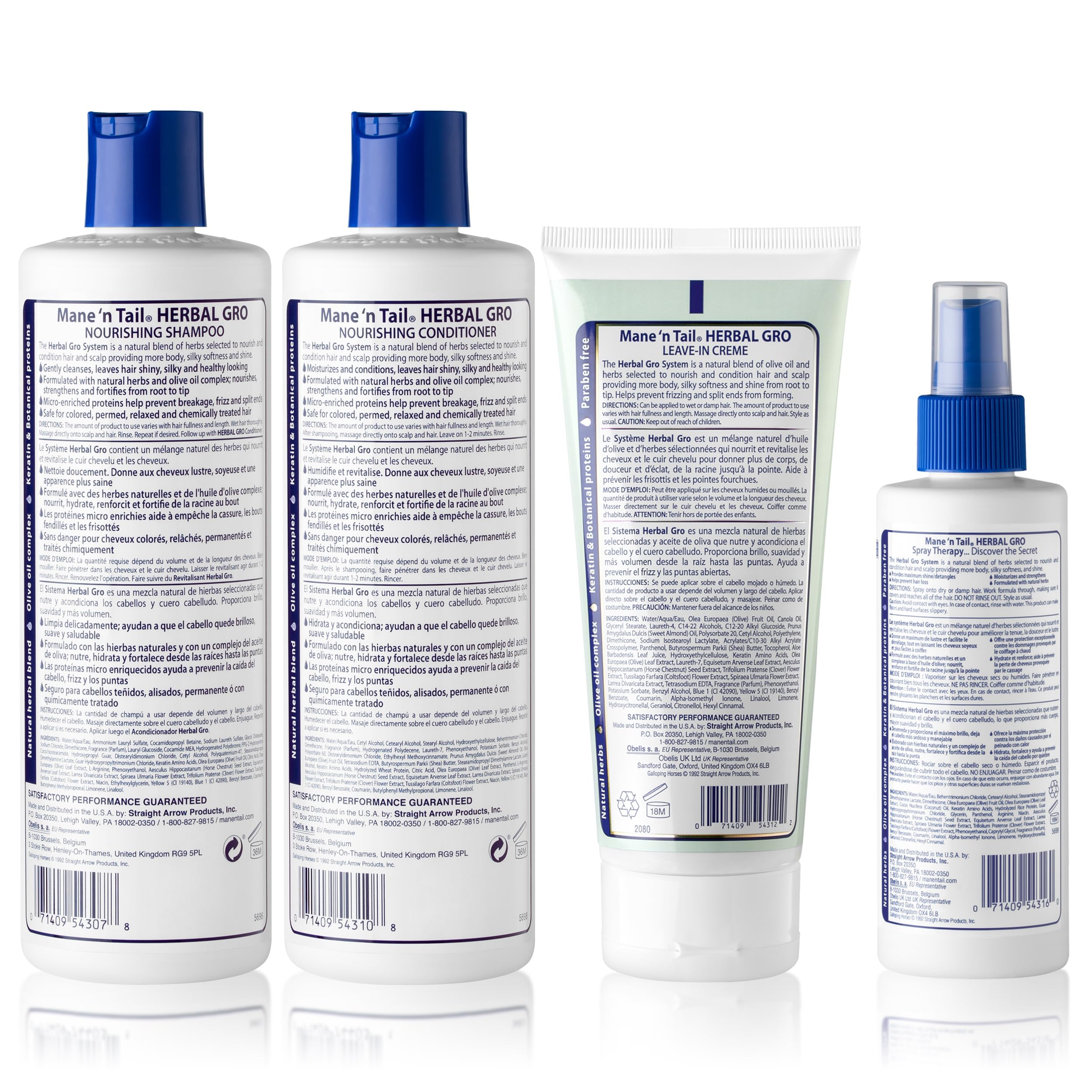 Herbal Gro 4pc Shampoo kit Includes Herbal Gro Shampoo 12oz Herbal Gro Conditioner 12oz Spray Therapy 4pc and Creme Therapy