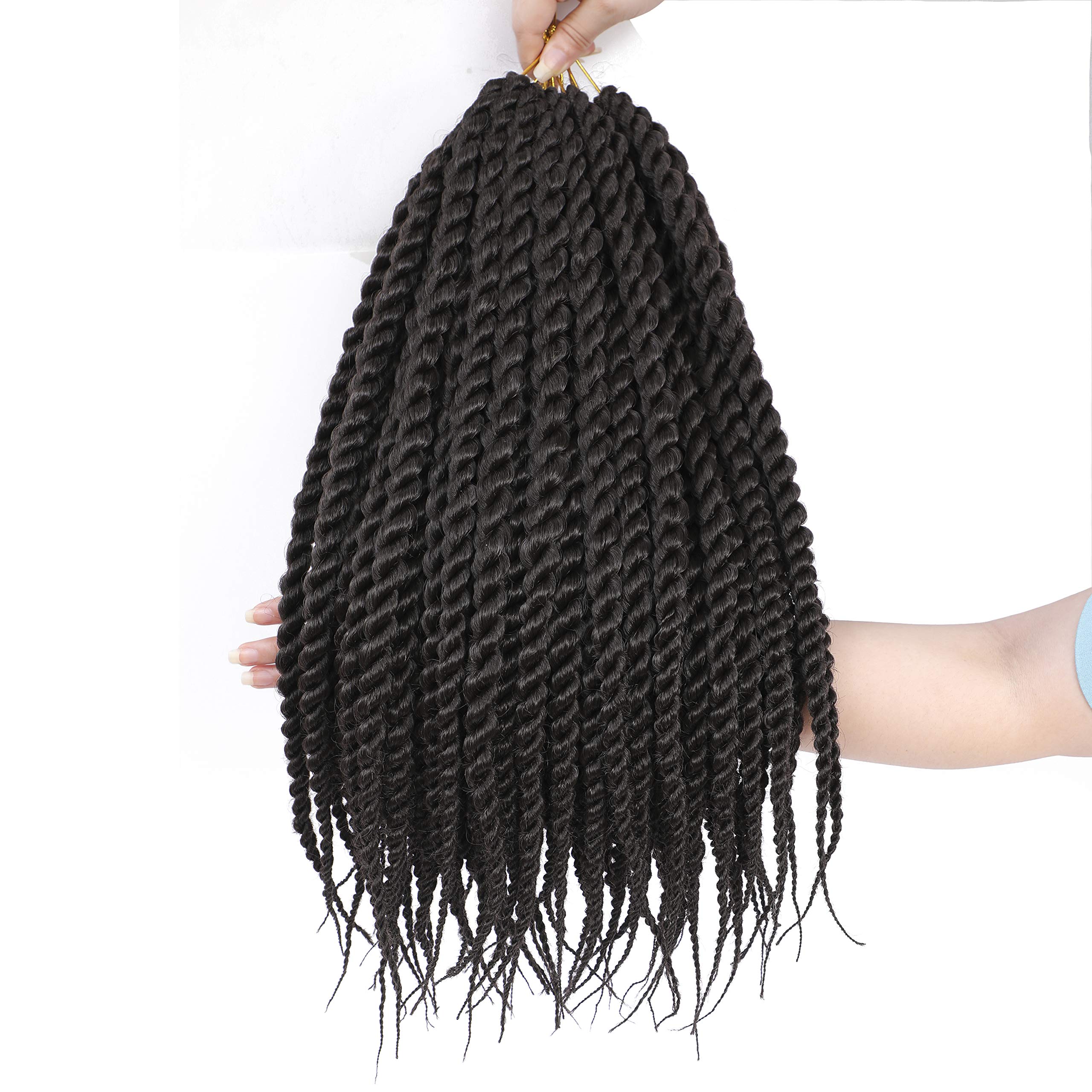 Admutty Havana Twist Crochet Hair 18" Jumbo Senegalese Twist 6 Packs - 4# Synthetic Braids