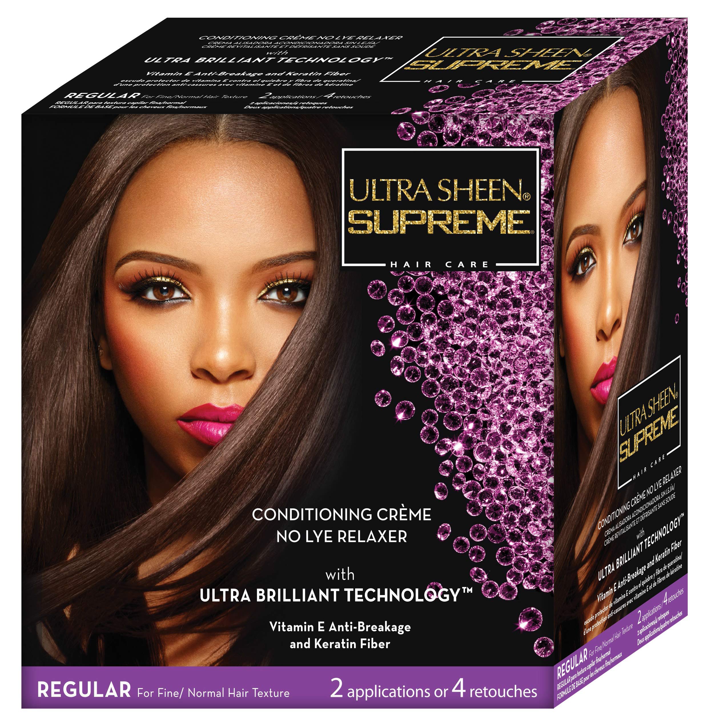 Ultra Sheen Supreme Conditioning Creme No Lye Relaxer with Ultra Brilliant Technology New Sulfate Neutralizing Shampoo Vitamin E