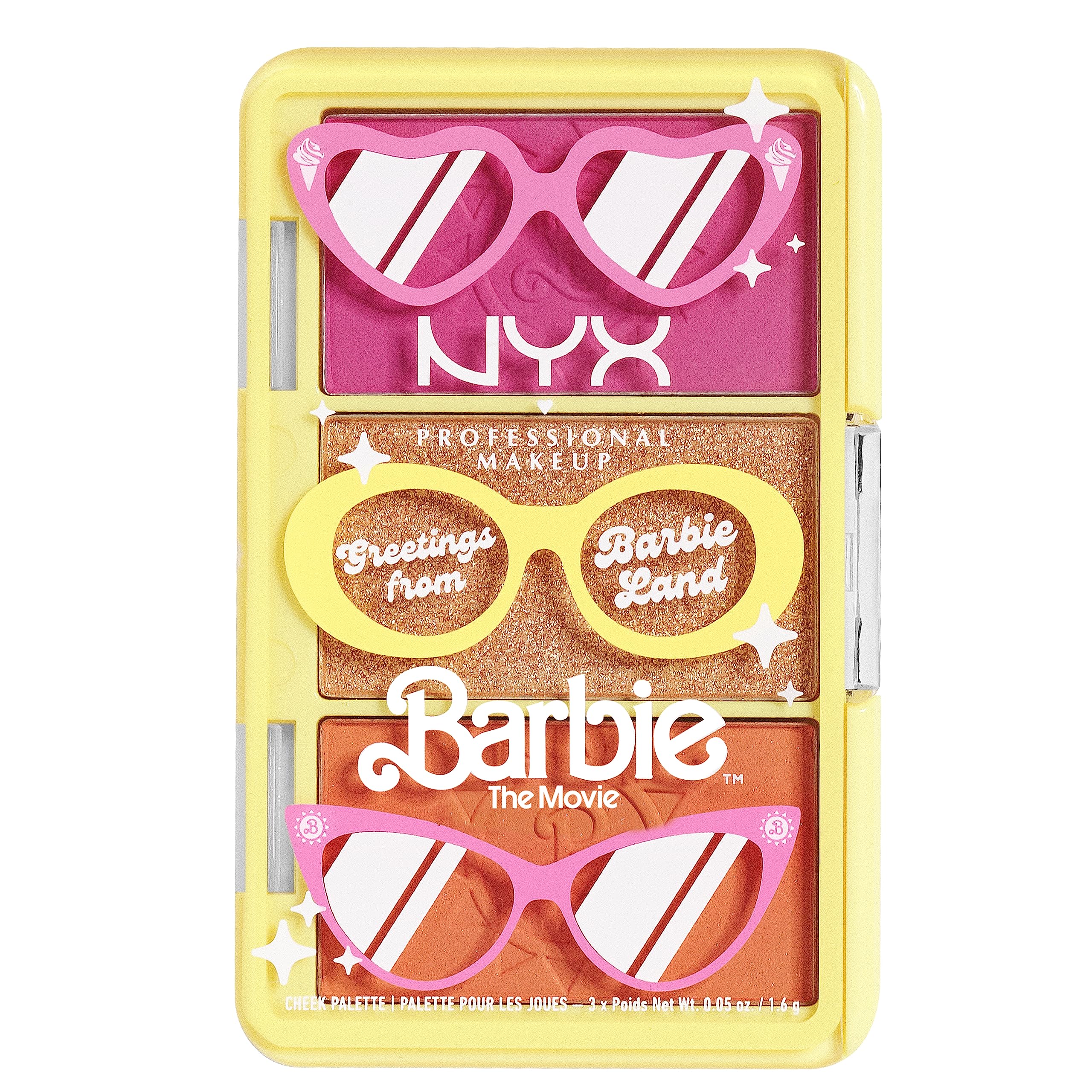 NYX PROFESSIONAL MAKEUP BARBIE, Mini Cheek Palette  Greeting From BARBIE Land
